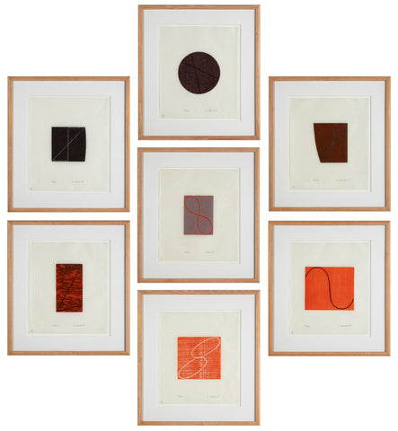 Set of 7 Color Woodcuts by Robert Mangold