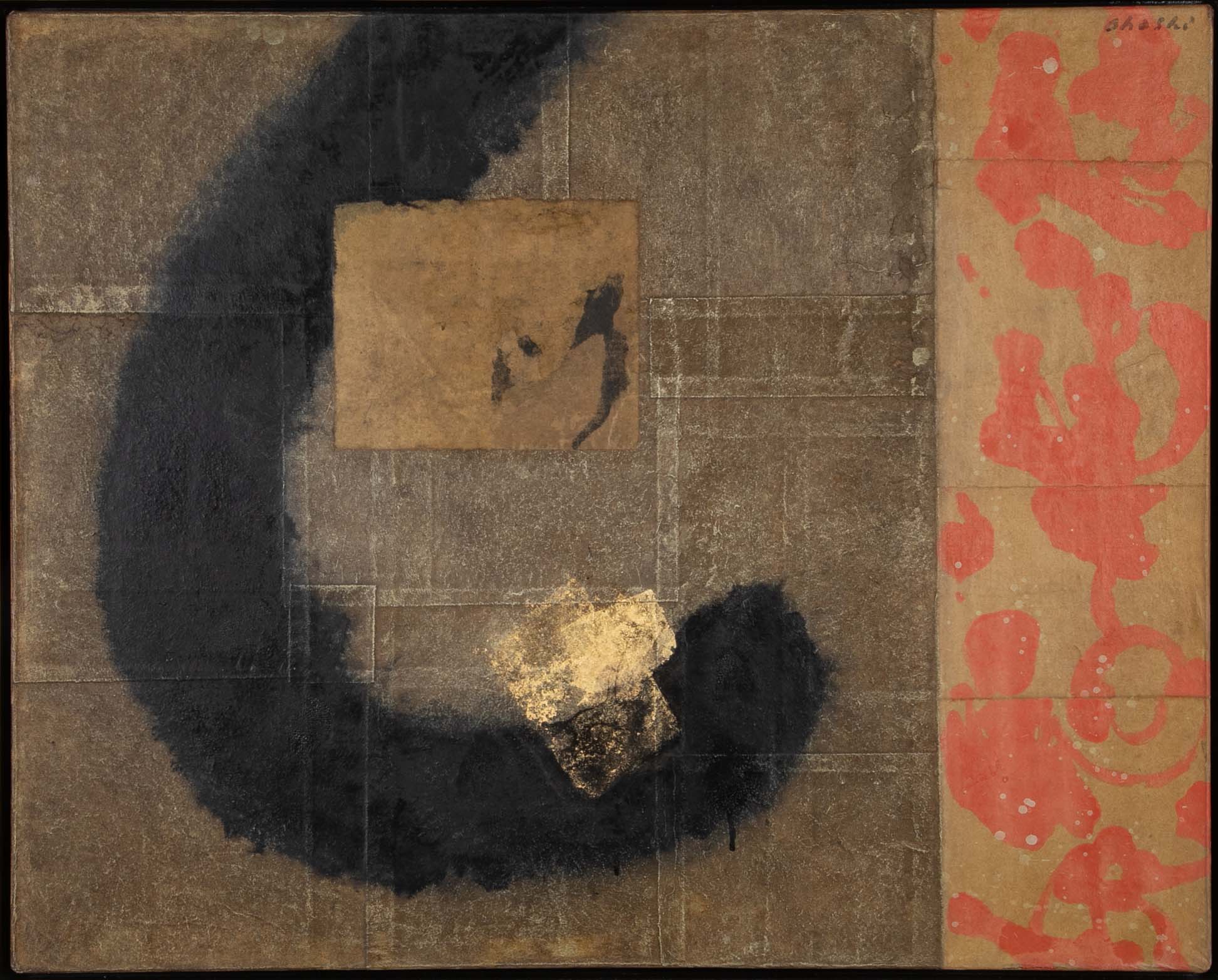 "Yugiri Son of Genji" Oil Collage on Canvas by Yutaka Ohashi