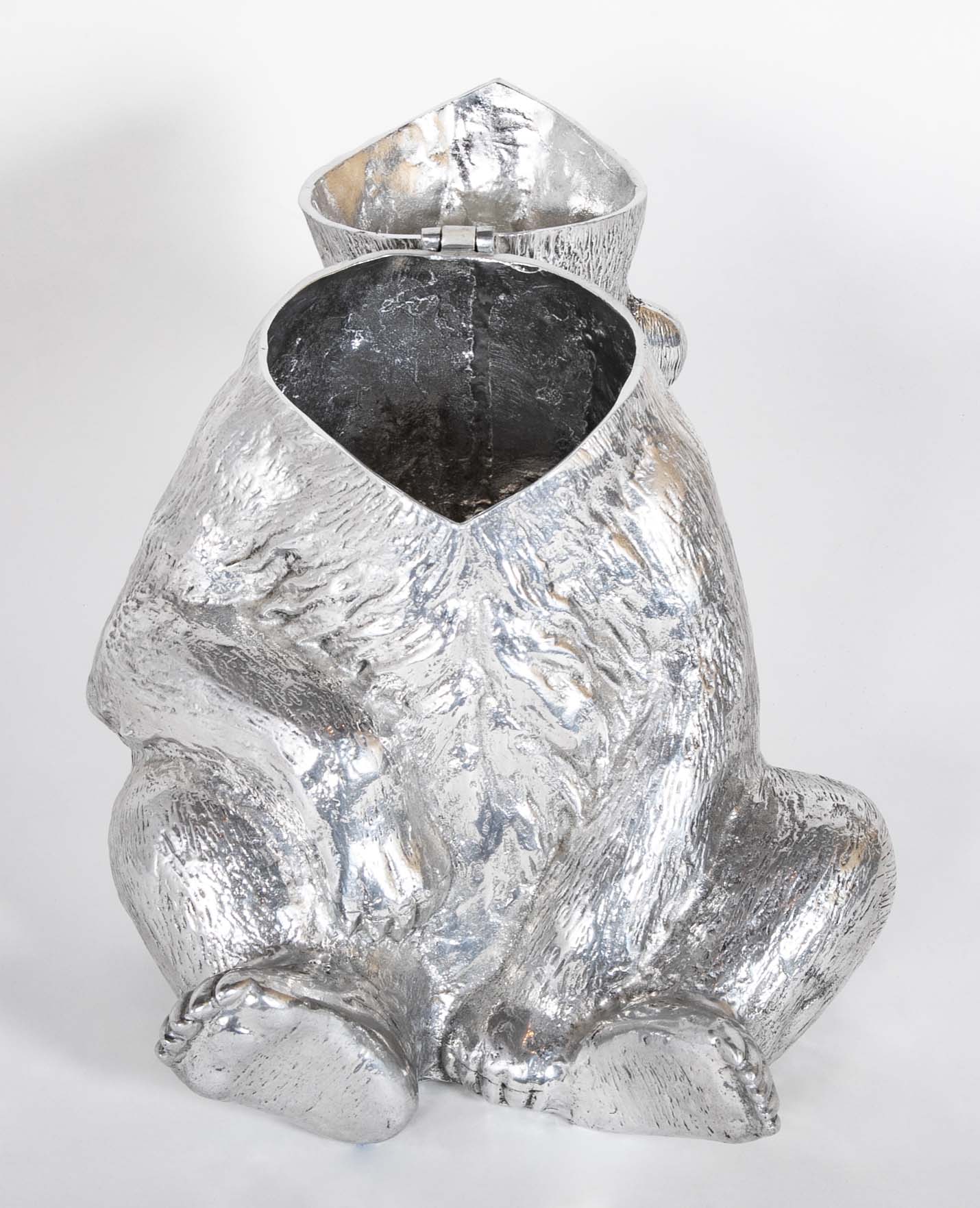Arthur Court Seated Polar Bear Aluminum Wine Cooler - Two Available