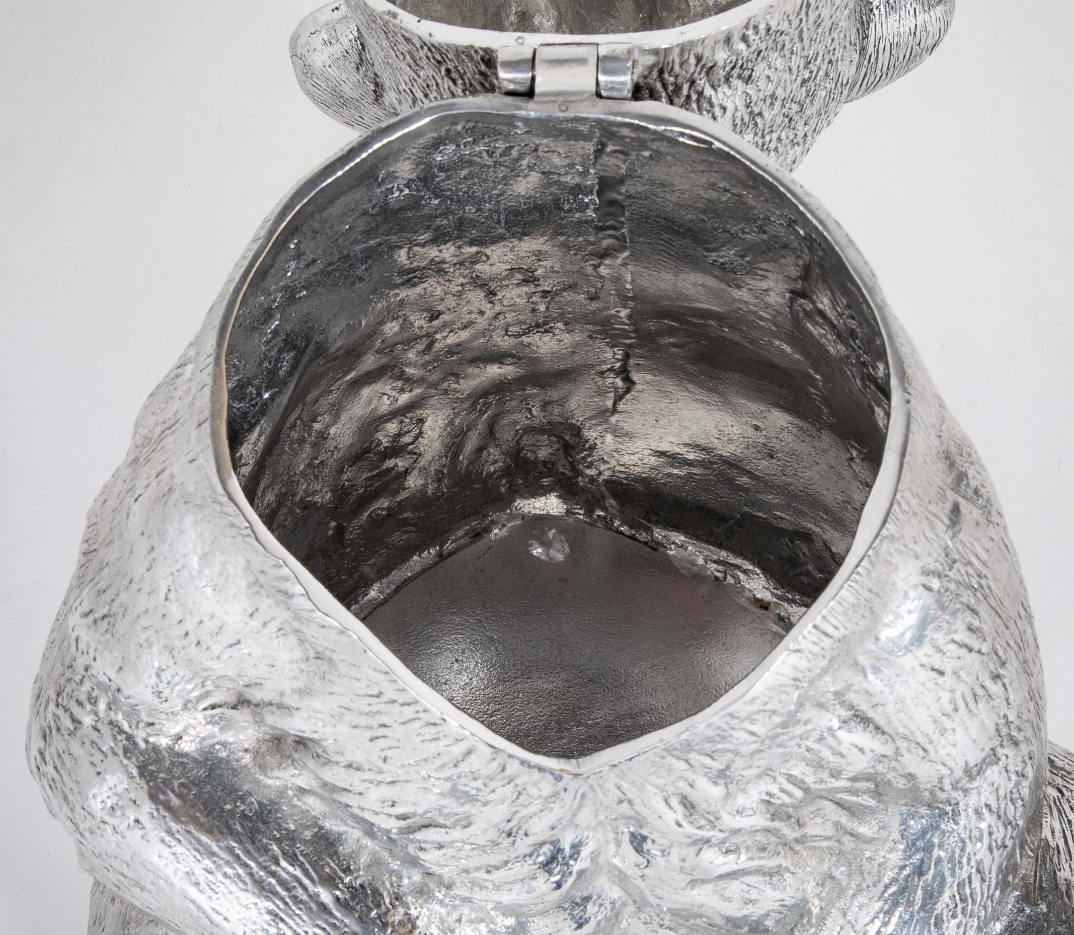 Arthur Court Seated Polar Bear Aluminum Wine Cooler - Two Available