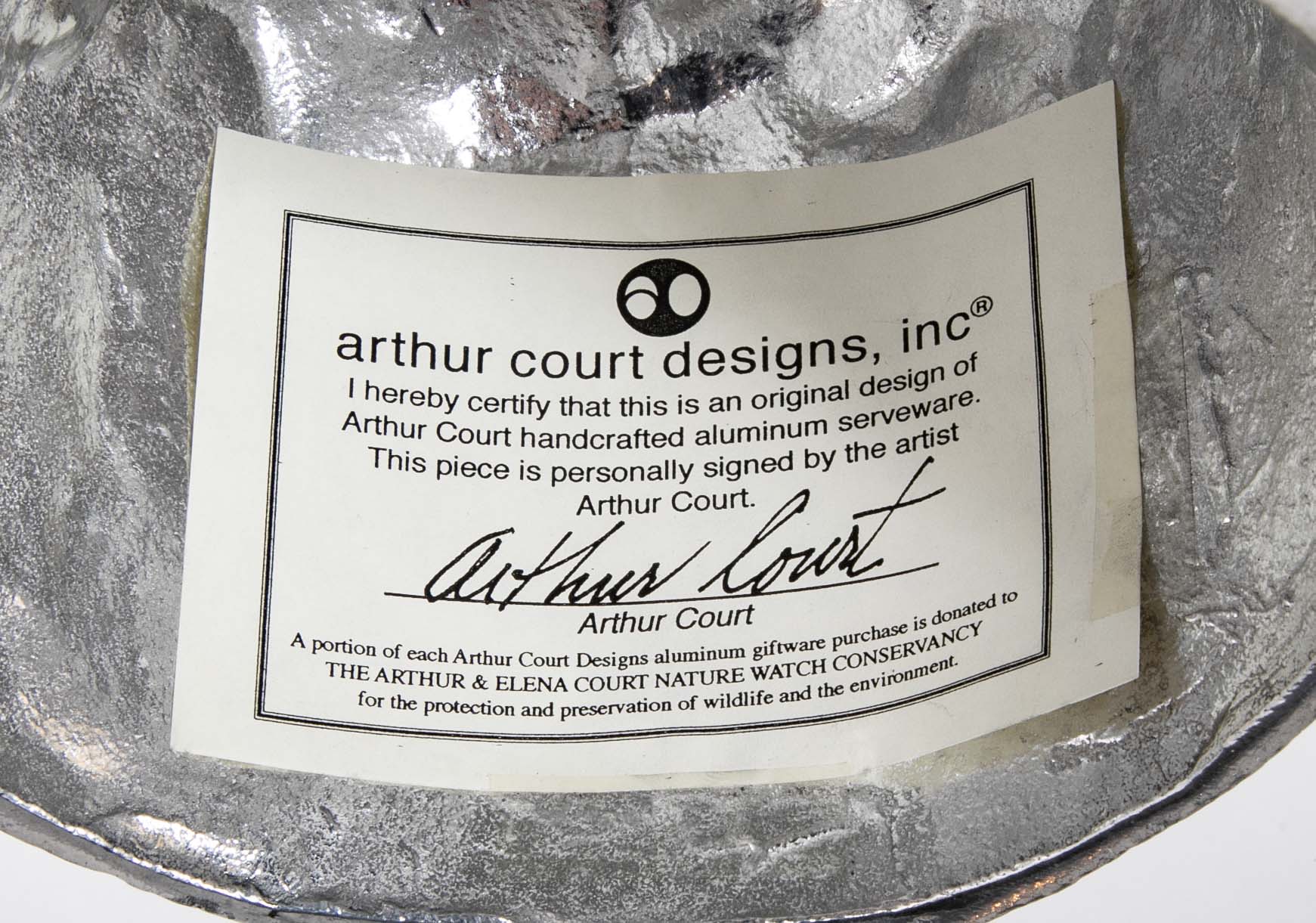 Arthur Court Seated Polar Bear Aluminum Wine Cooler - Two Available