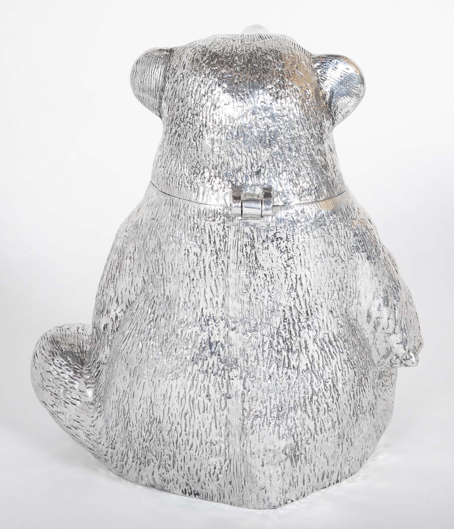 Arthur Court Seated Polar Bear Aluminum Wine Cooler - Two Available