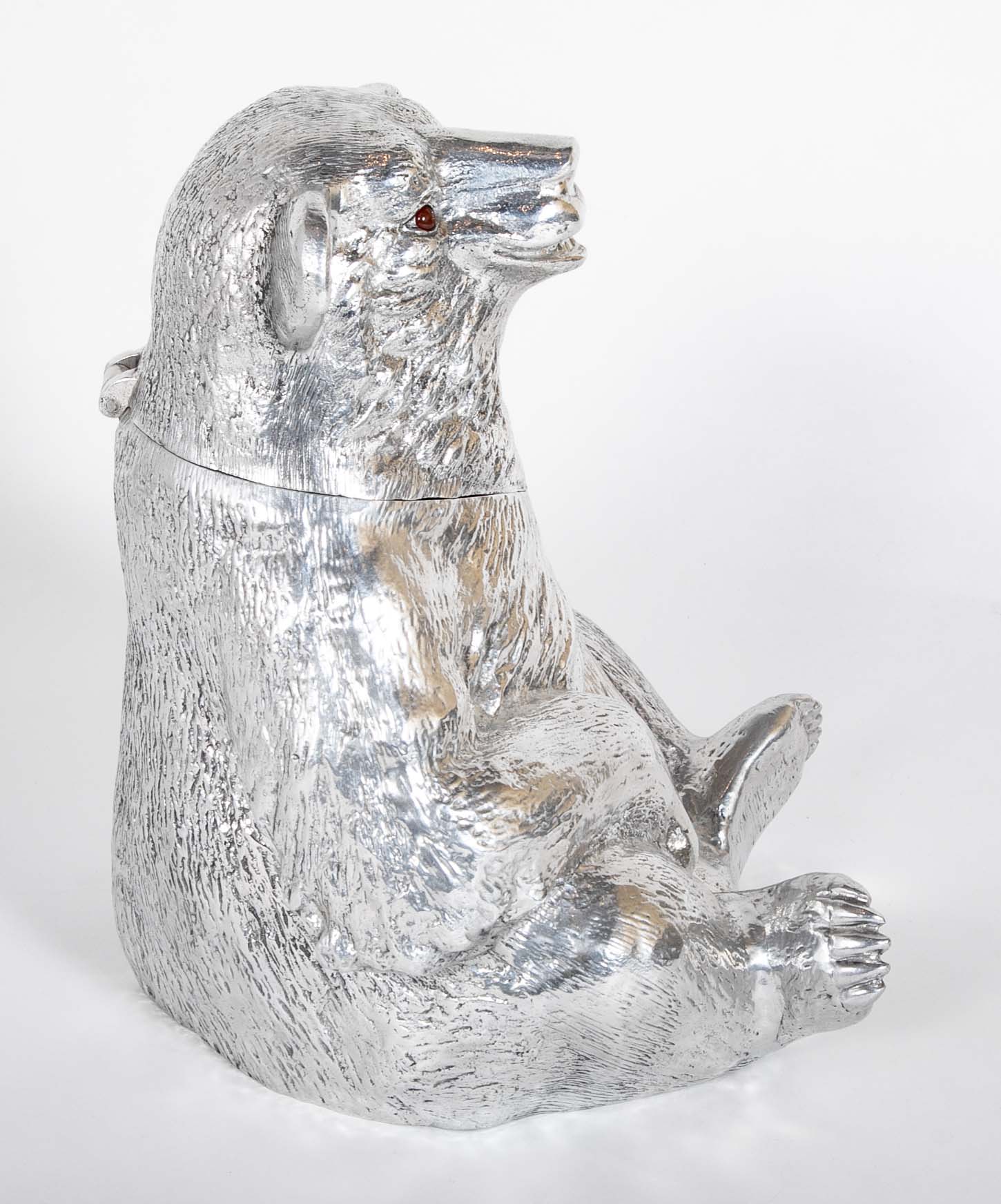 Arthur Court Seated Polar Bear Aluminum Wine Cooler - Two Available