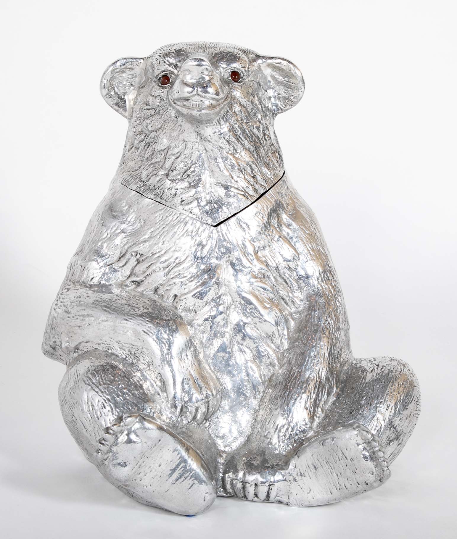 Arthur Court Seated Polar Bear Aluminum Wine Cooler - Two Available