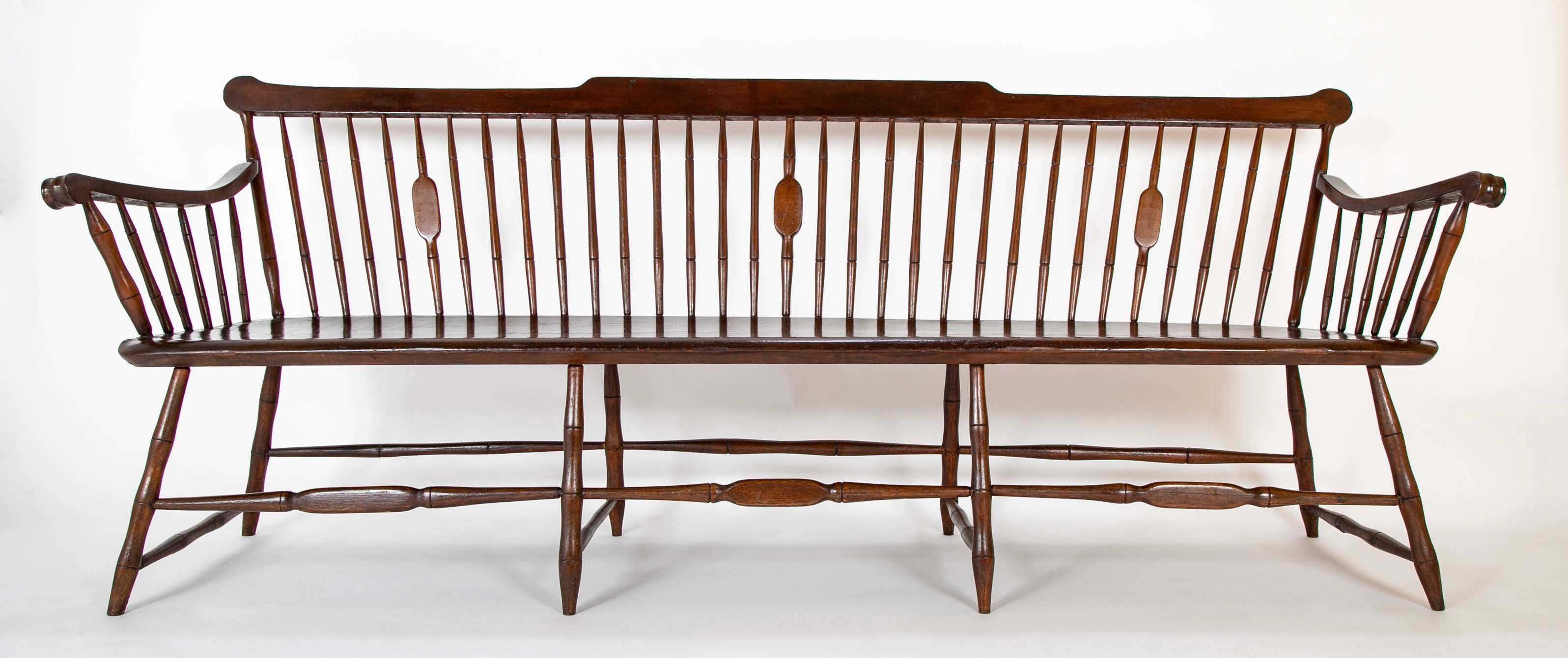 Windsor Bench with Wide Plank Seat