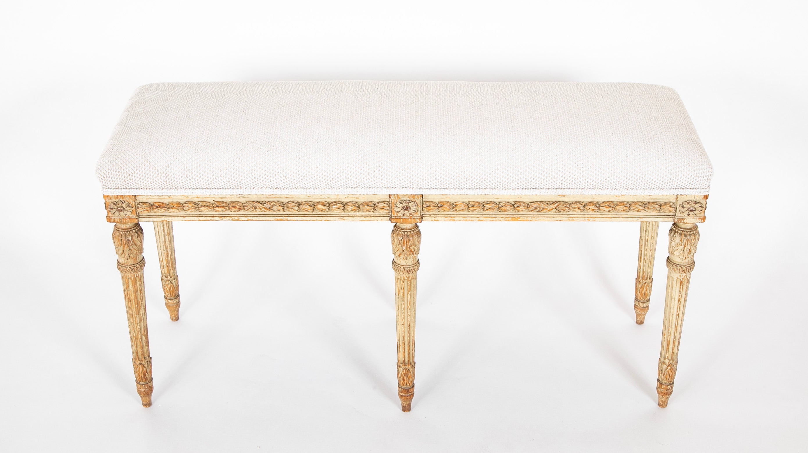 A Louis XVI Style Beechwood Bench