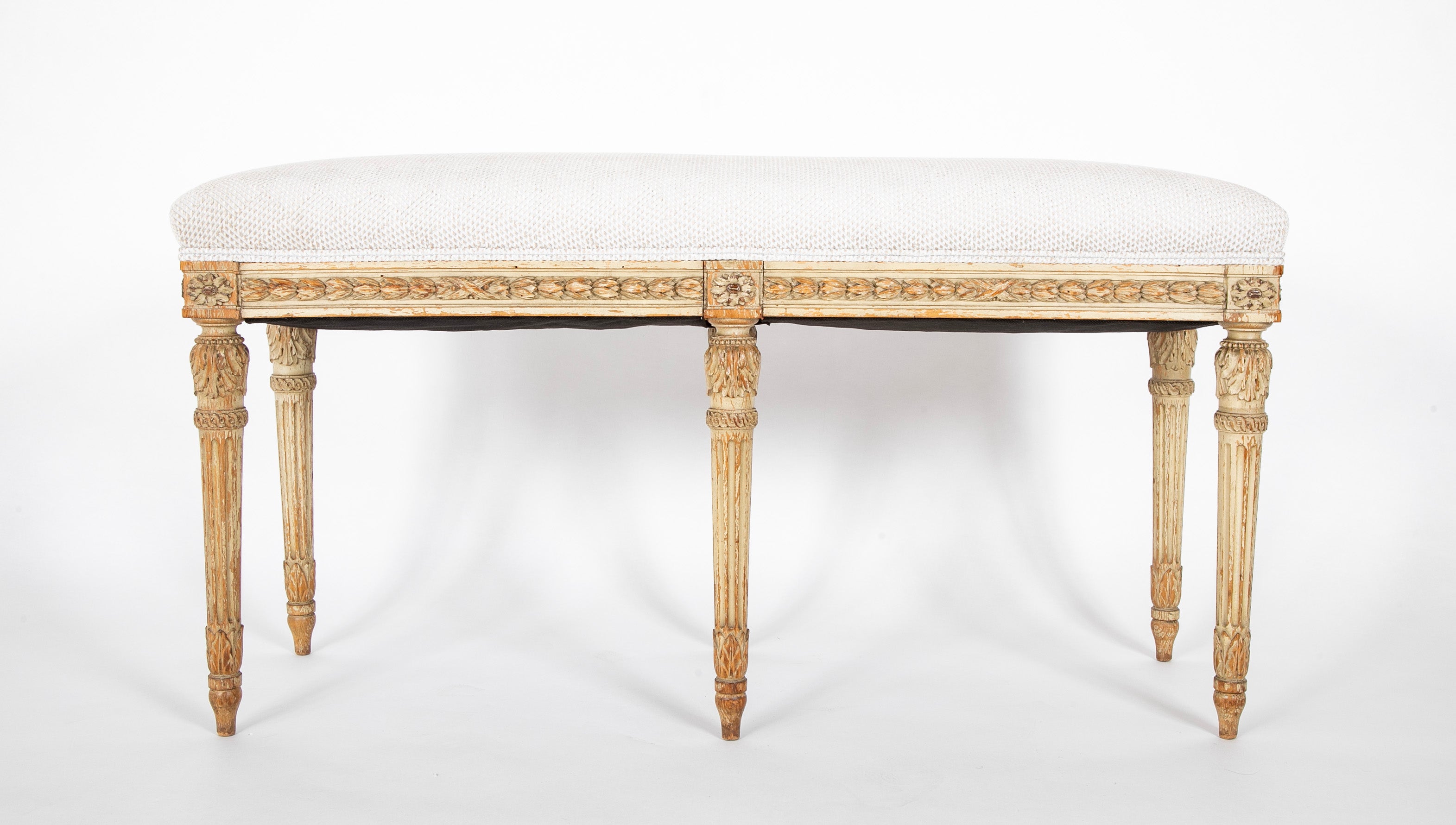 A Louis XVI Style Beechwood Bench