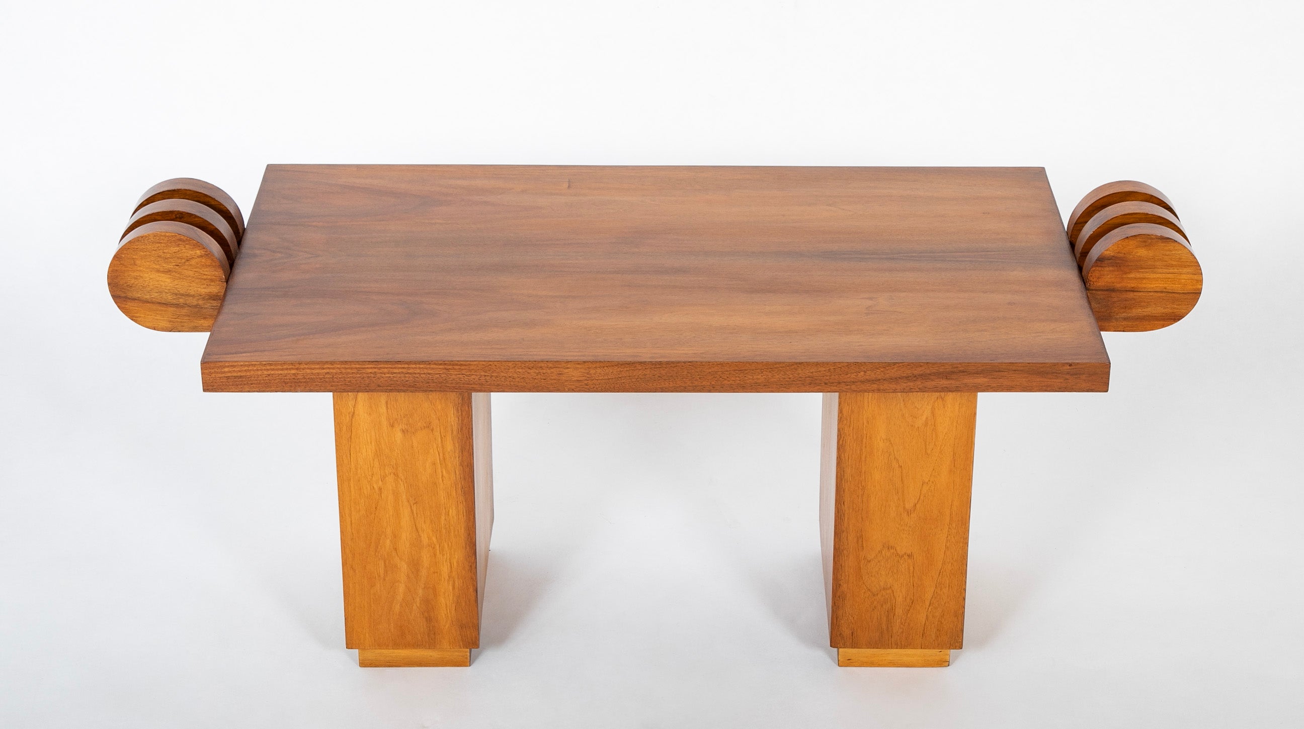 Rectangular Low Table in Walnut Veneer