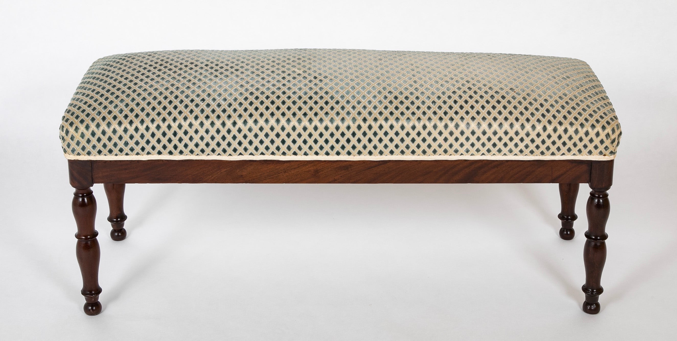 A Louis Philippe Mahogany Upholstered Bench
