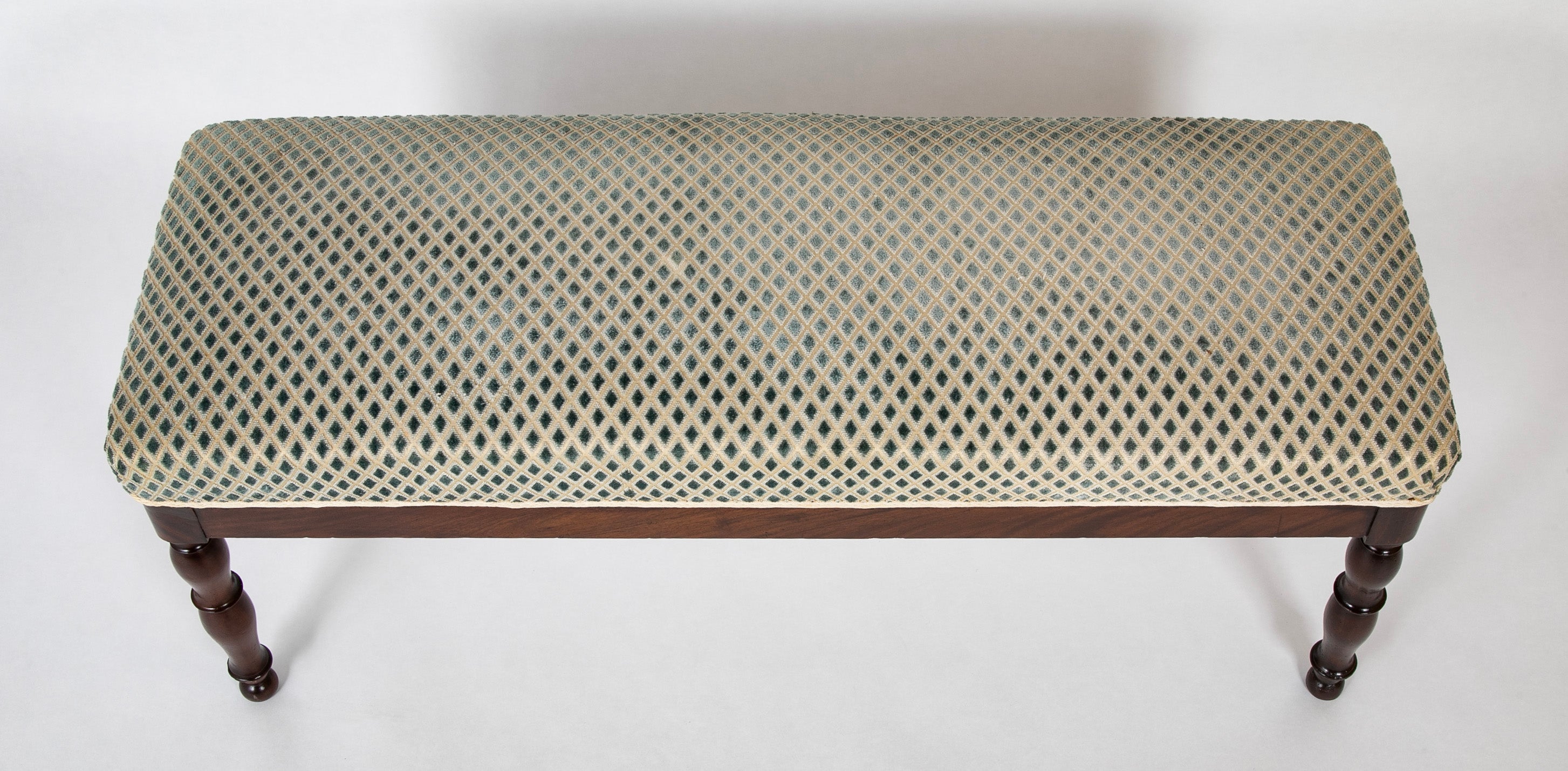 A Louis Philippe Mahogany Upholstered Bench