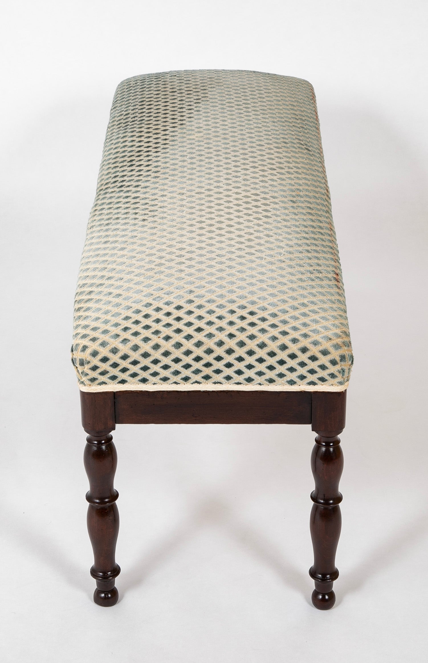 A Louis Philippe Mahogany Upholstered Bench
