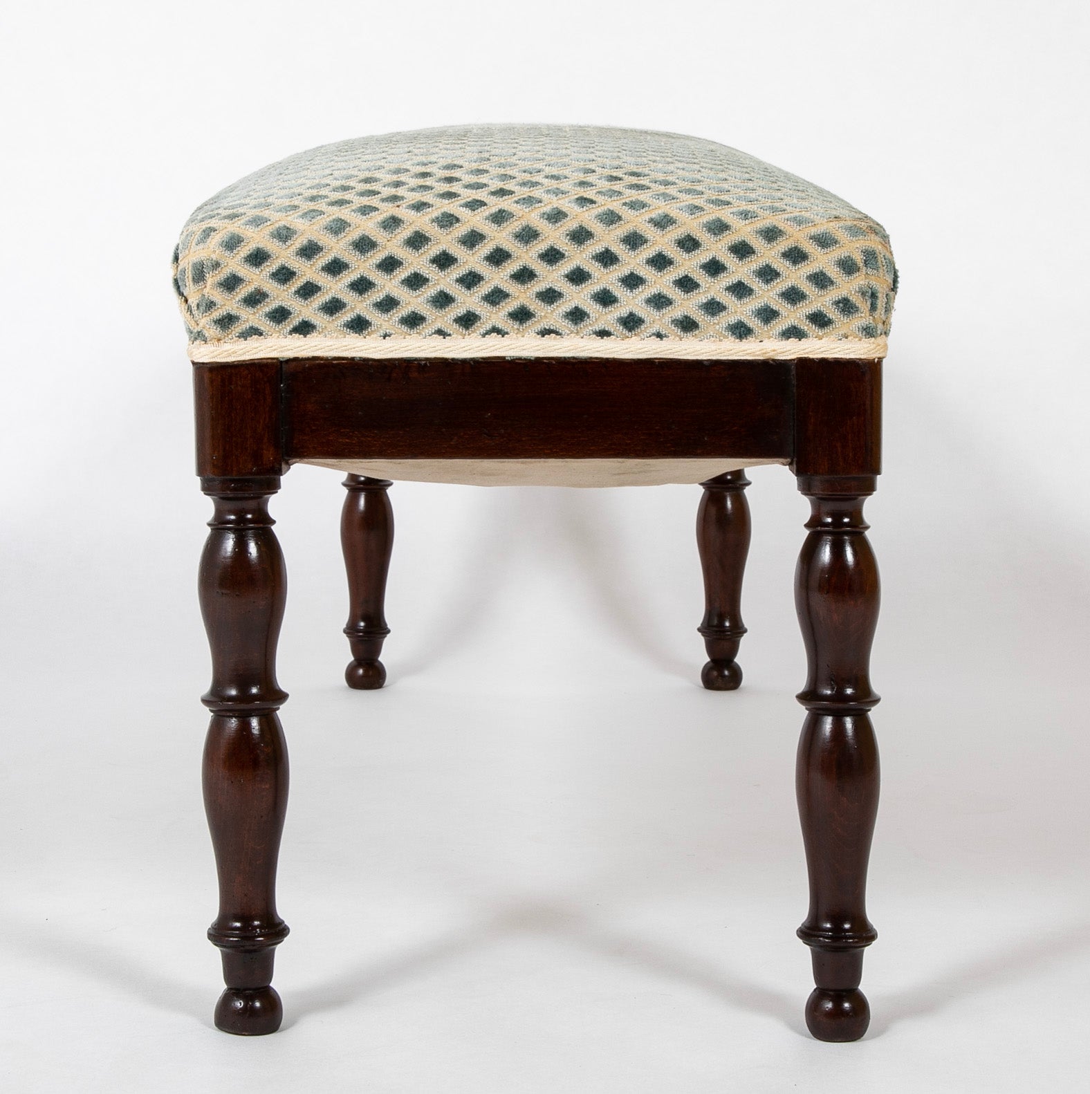 A Louis Philippe Mahogany Upholstered Bench