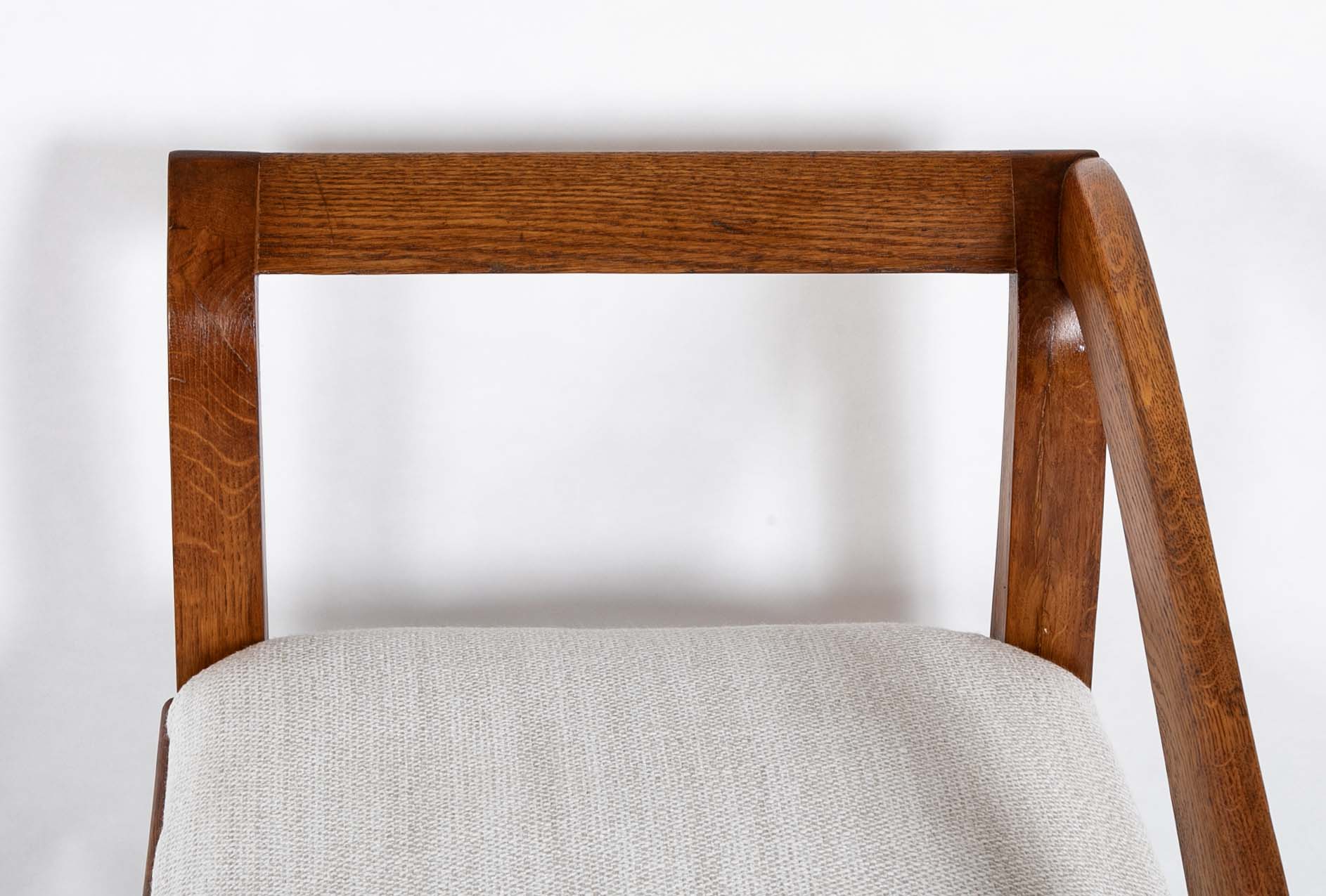 Emilio Lancia Bench with Wave Form Oak Back and Legs