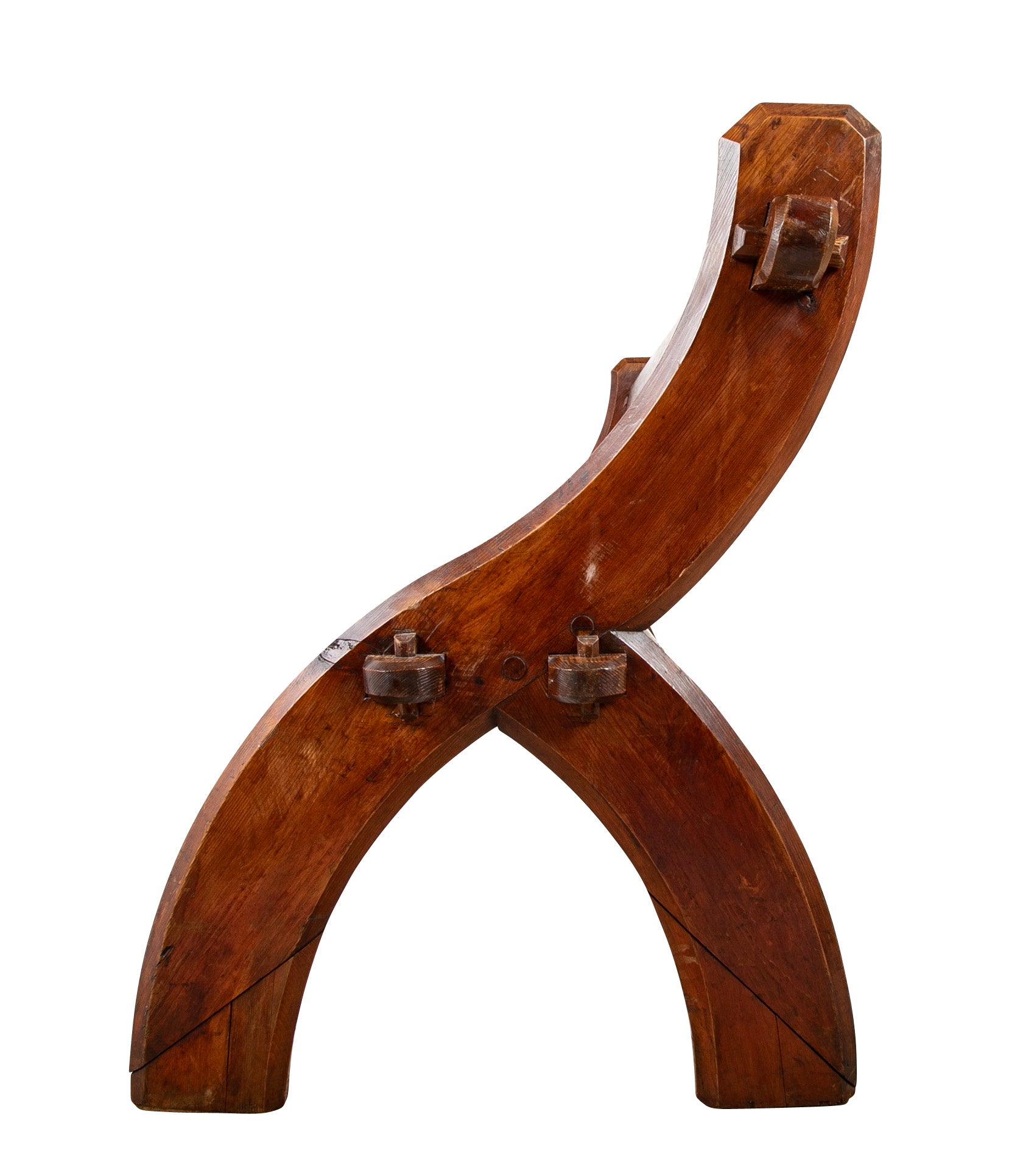 19th Century English Pine Bench with Back by E. W. Godwin