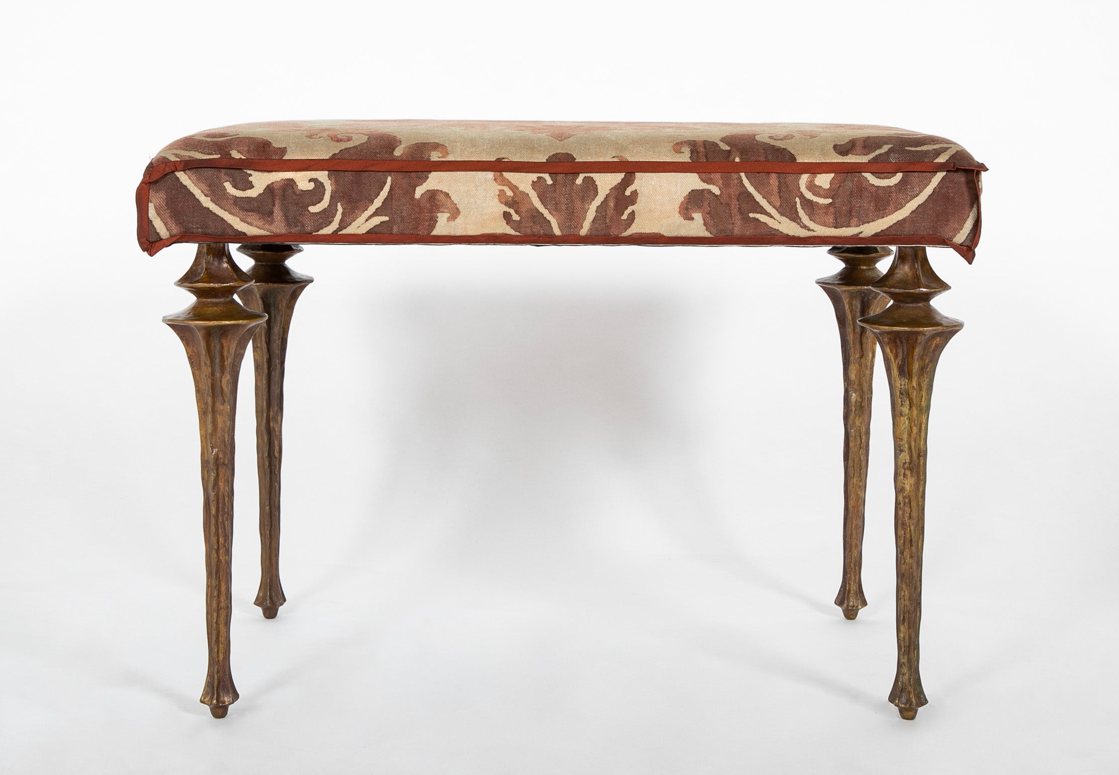 A Fortuny Upholstered Bench by Marc Bankowsky