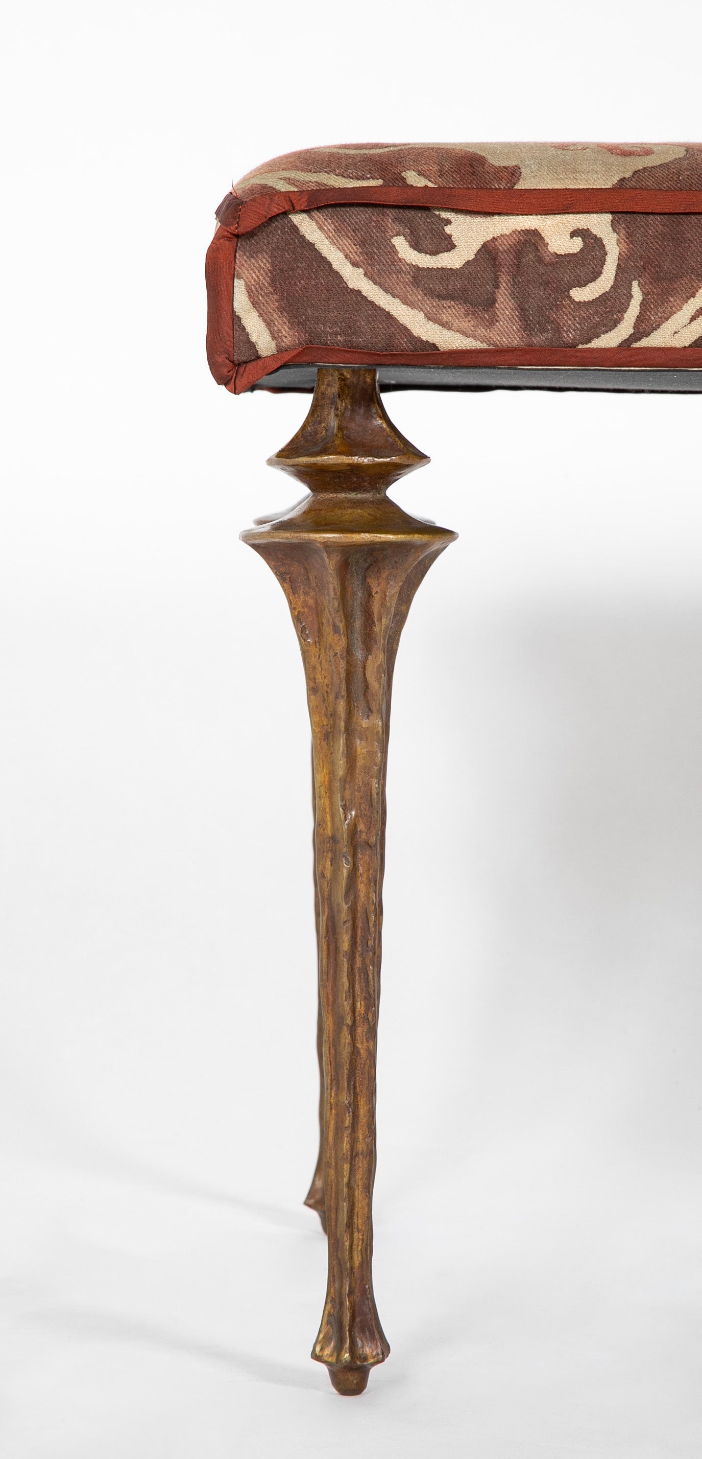 A Fortuny Upholstered Bench by Marc Bankowsky