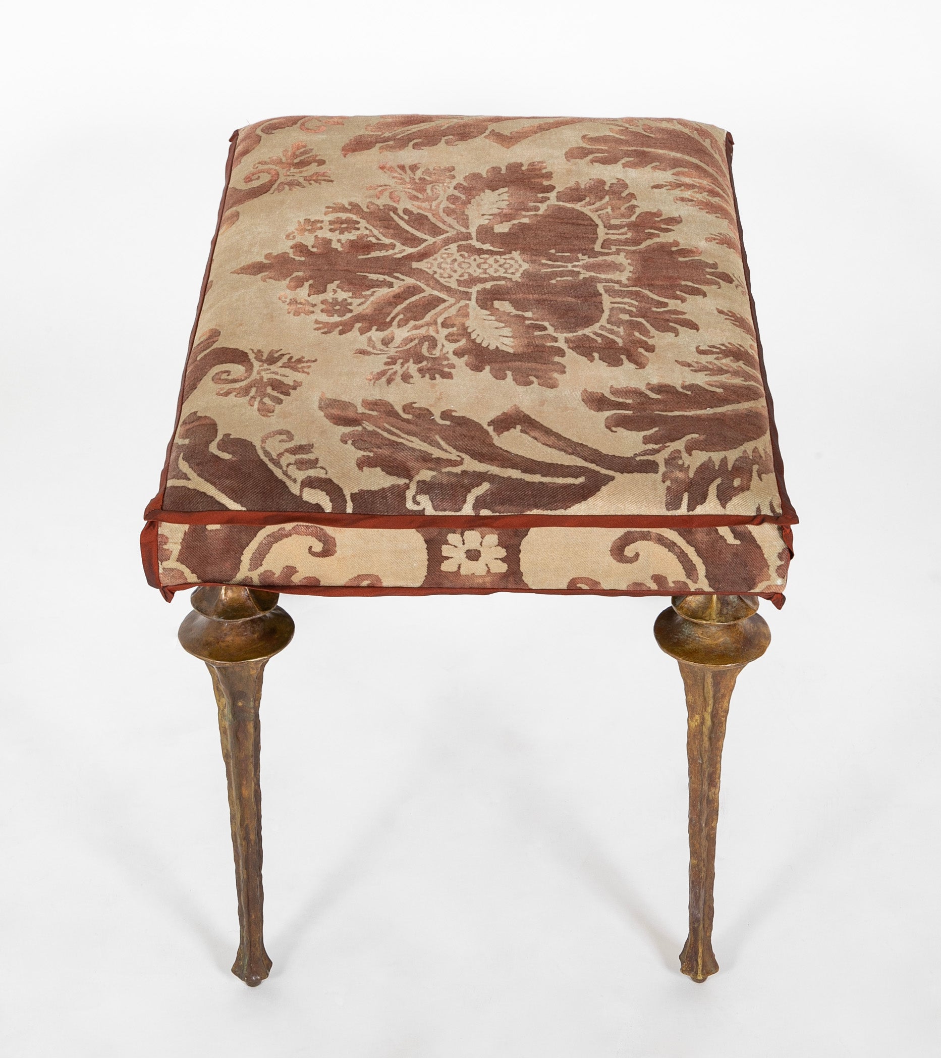 A Fortuny Upholstered Bench by Marc Bankowsky