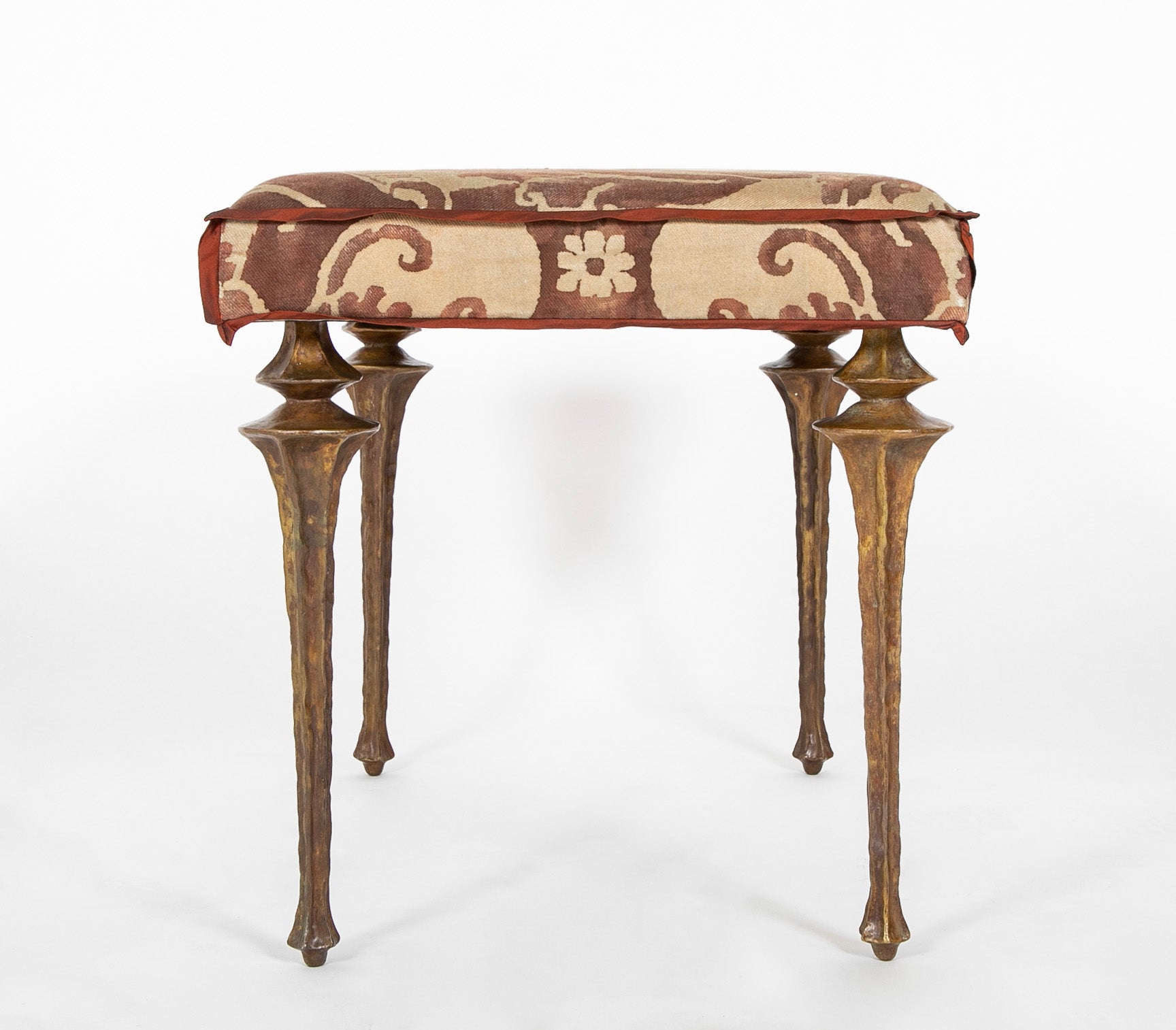 A Fortuny Upholstered Bench by Marc Bankowsky