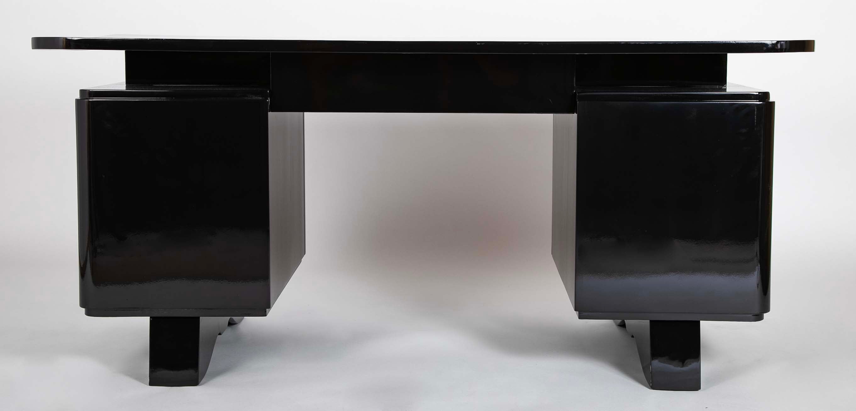 A 20th Century French Black Lacquer Desk