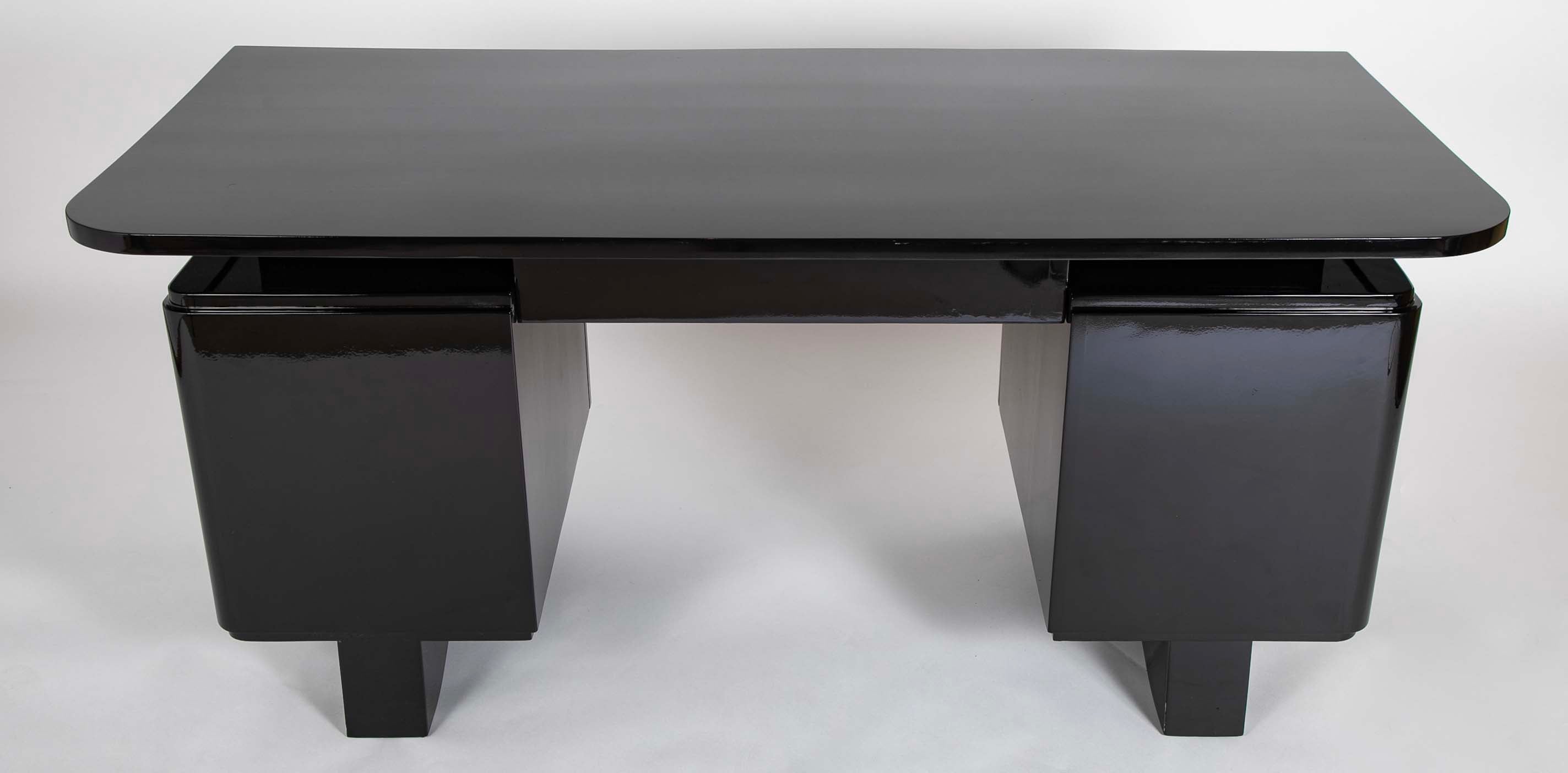 A 20th Century French Black Lacquer Desk