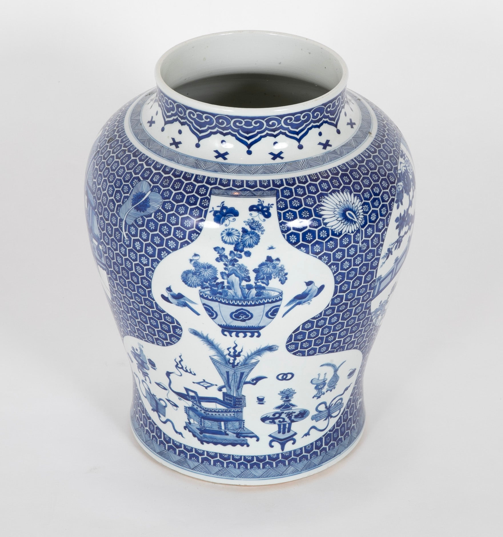 Chinese Blue & White Guangxi Vase
