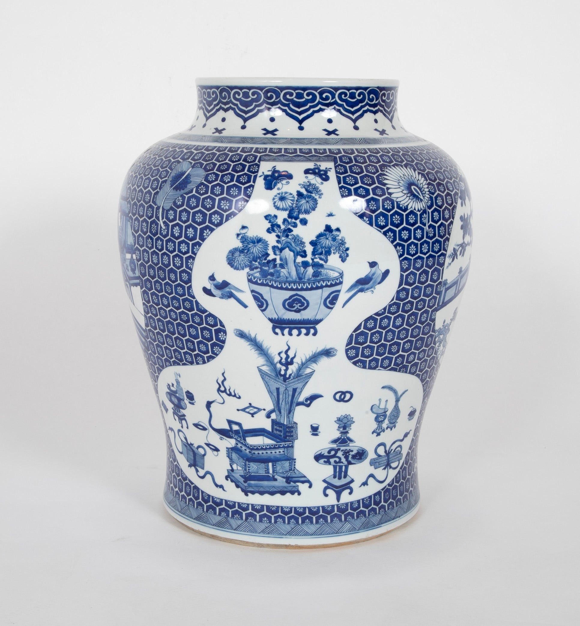 Chinese Blue & White Guangxi Vase