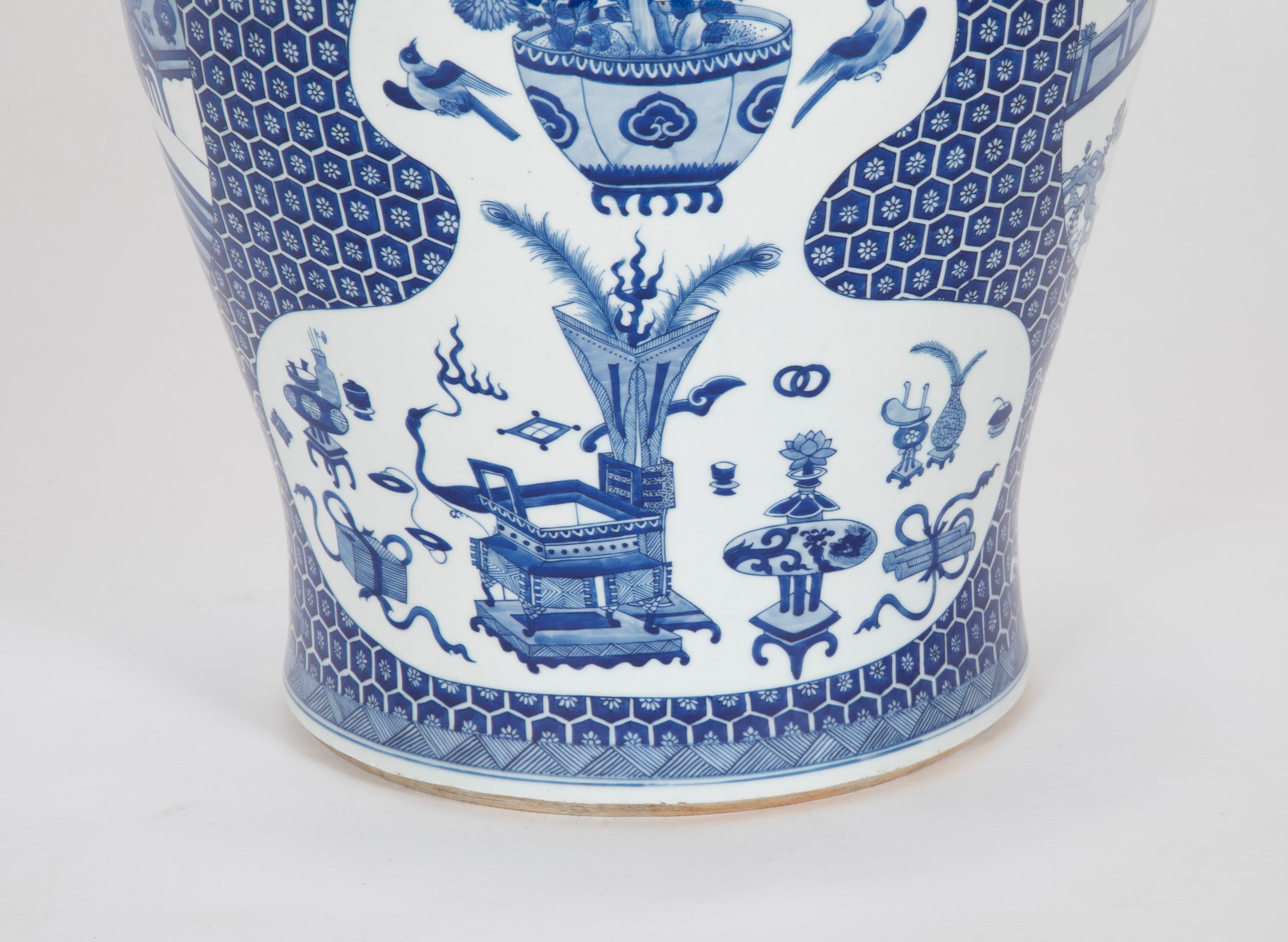 Chinese Blue & White Guangxi Vase