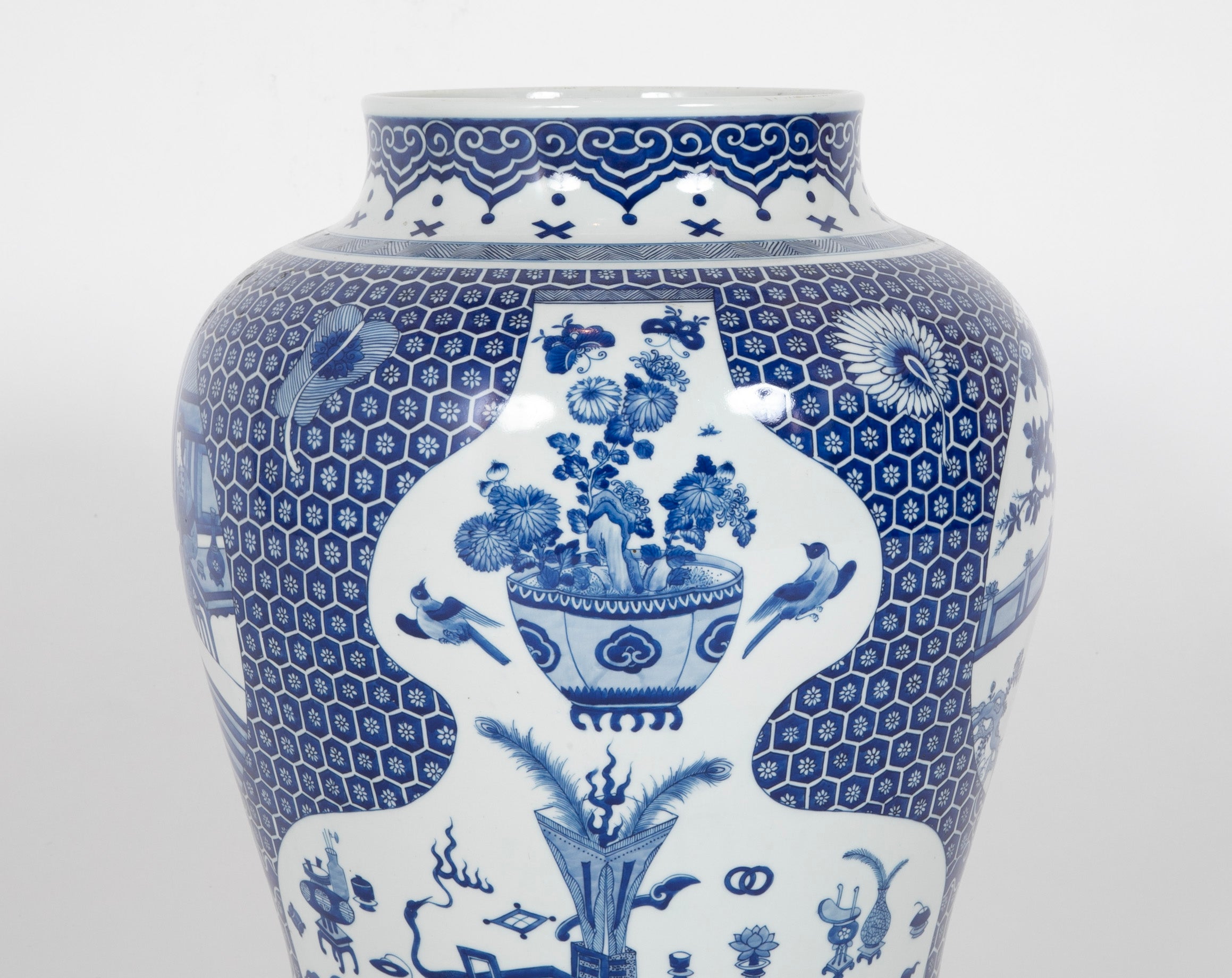 Chinese Blue & White Guangxi Vase