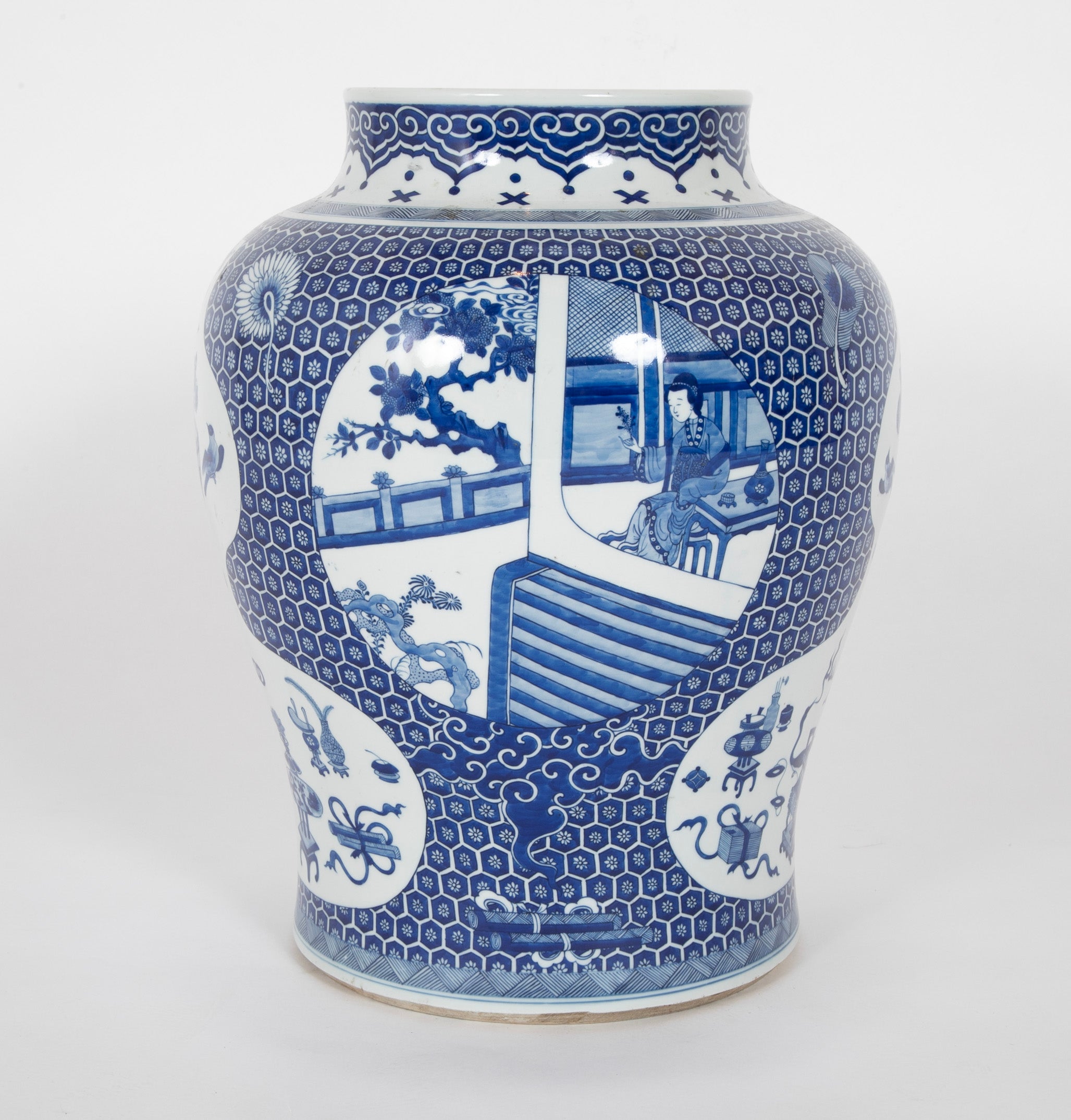 Chinese Blue & White Guangxi Vase