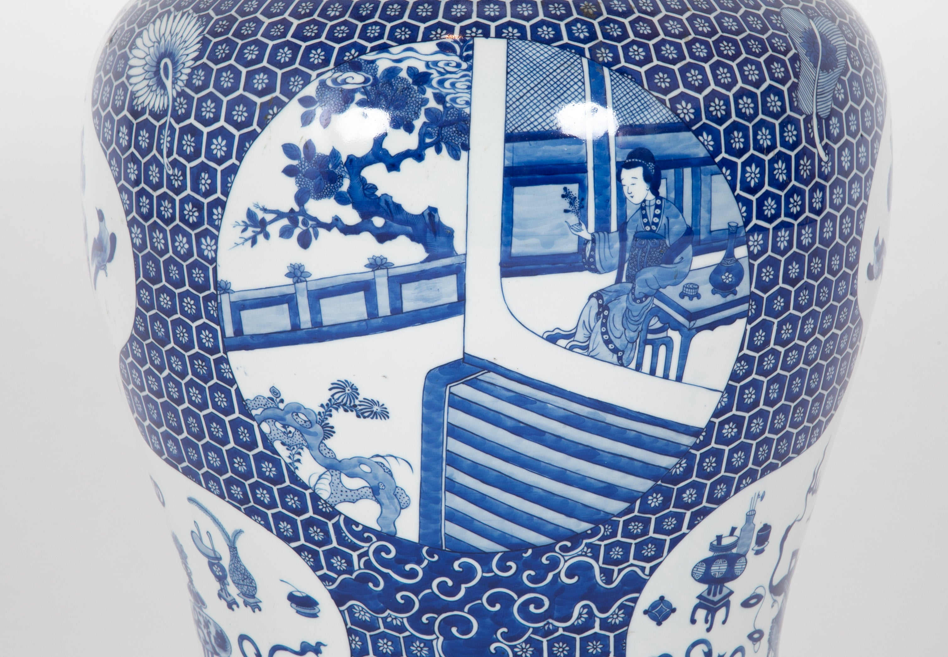 Chinese Blue & White Guangxi Vase