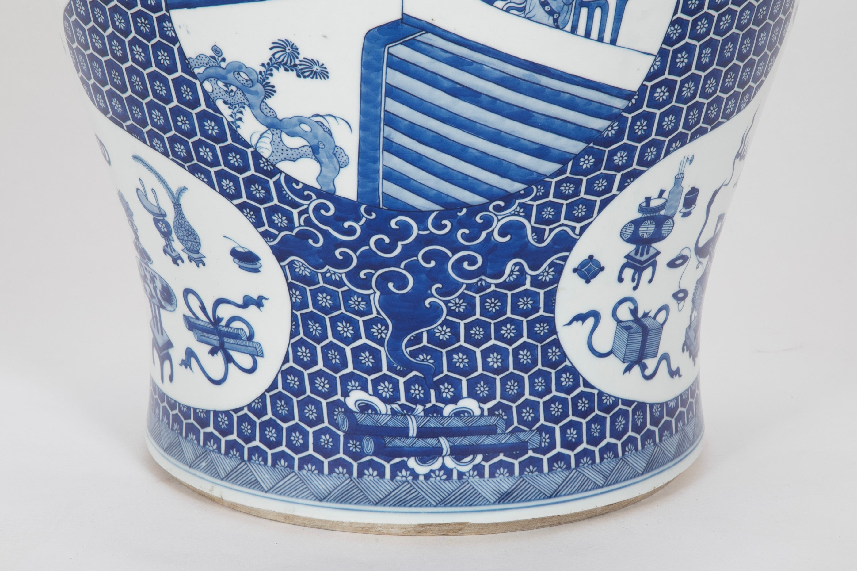 Chinese Blue & White Guangxi Vase