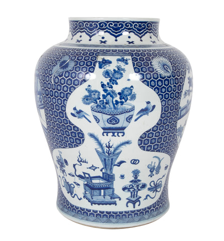 Chinese Blue & White Guangxi Vase