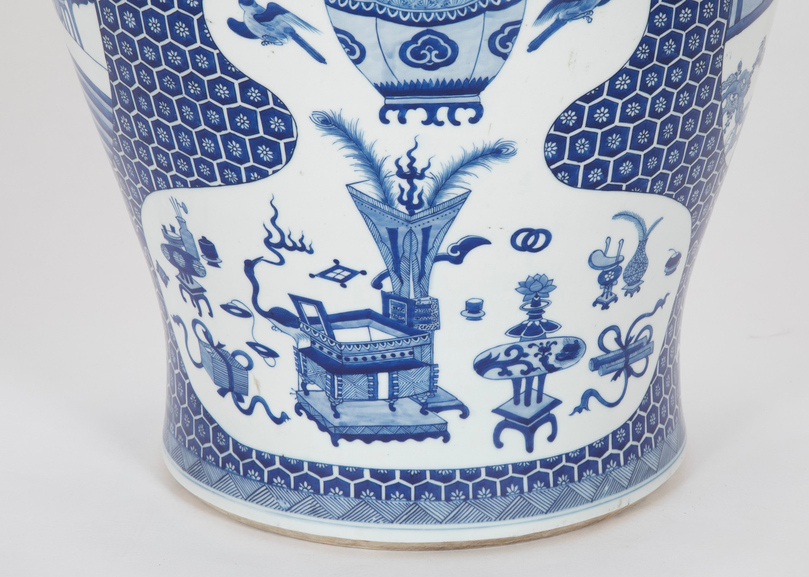 Chinese Blue & White Guangxi Vase