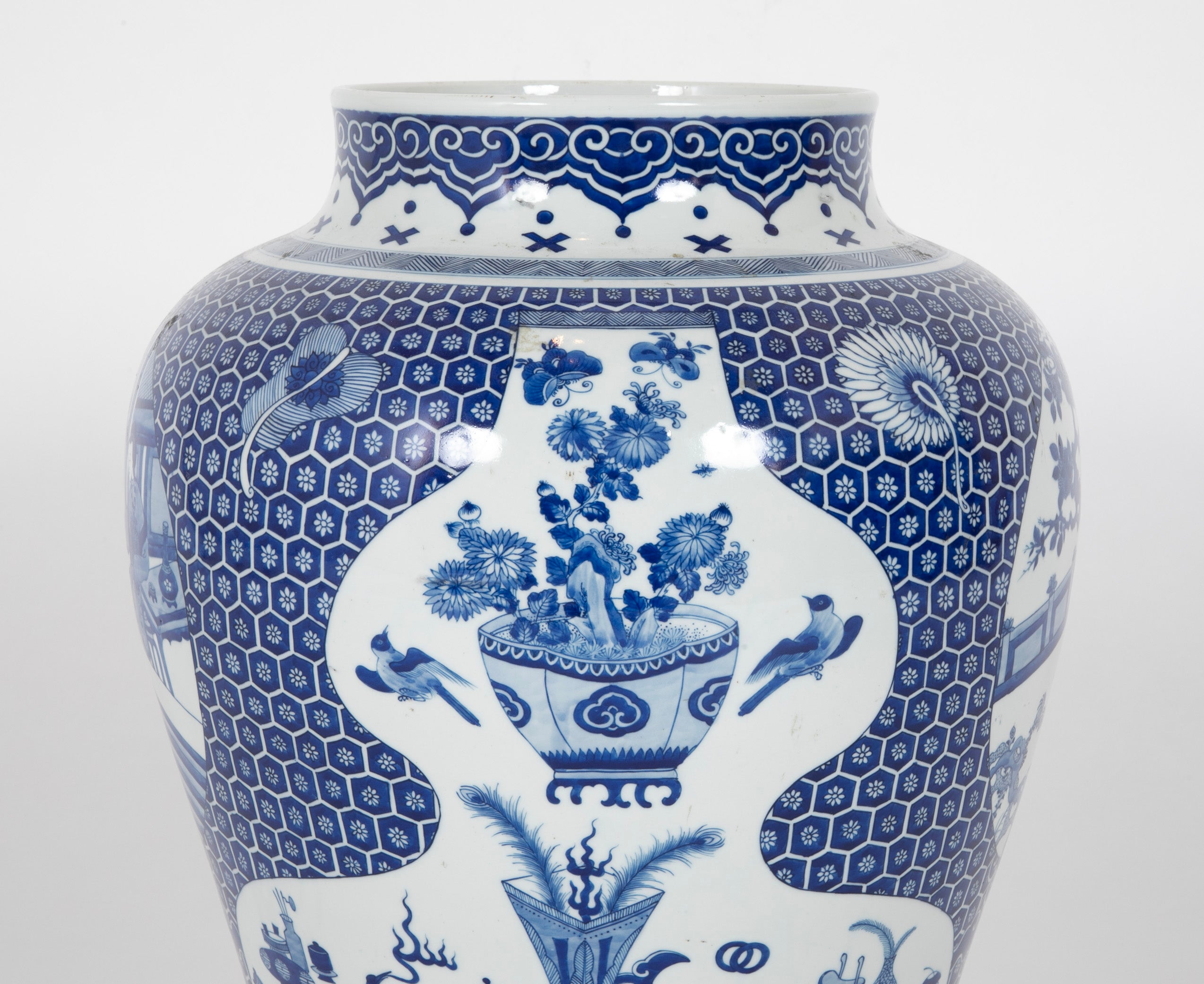 Chinese Blue & White Guangxi Vase