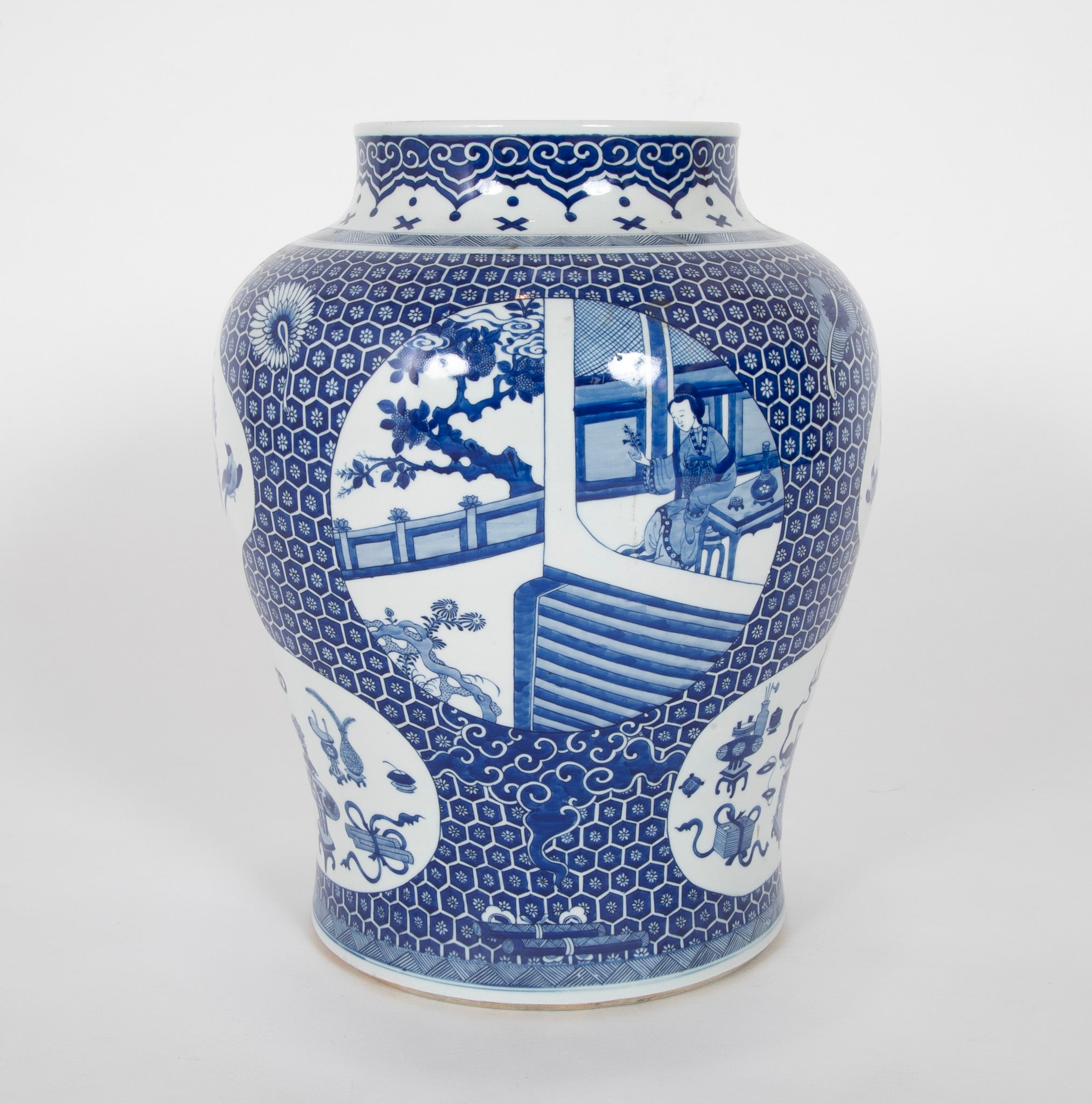 Chinese Blue & White Guangxi Vase