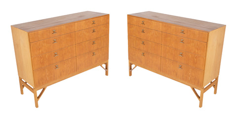 Pair of Borge Mogensen Oak & Brass Chests