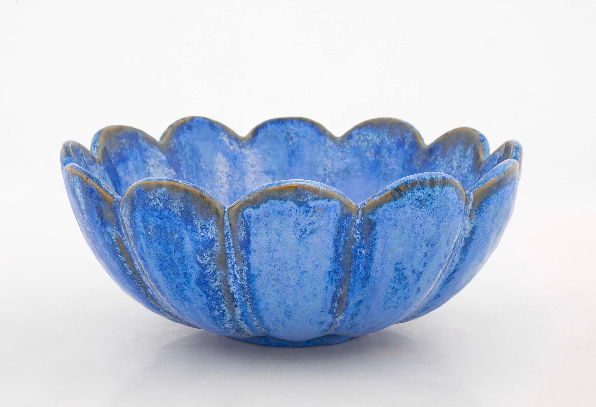 2 Handled Fulper Pottery Vase With Crystalline Blue Glaze