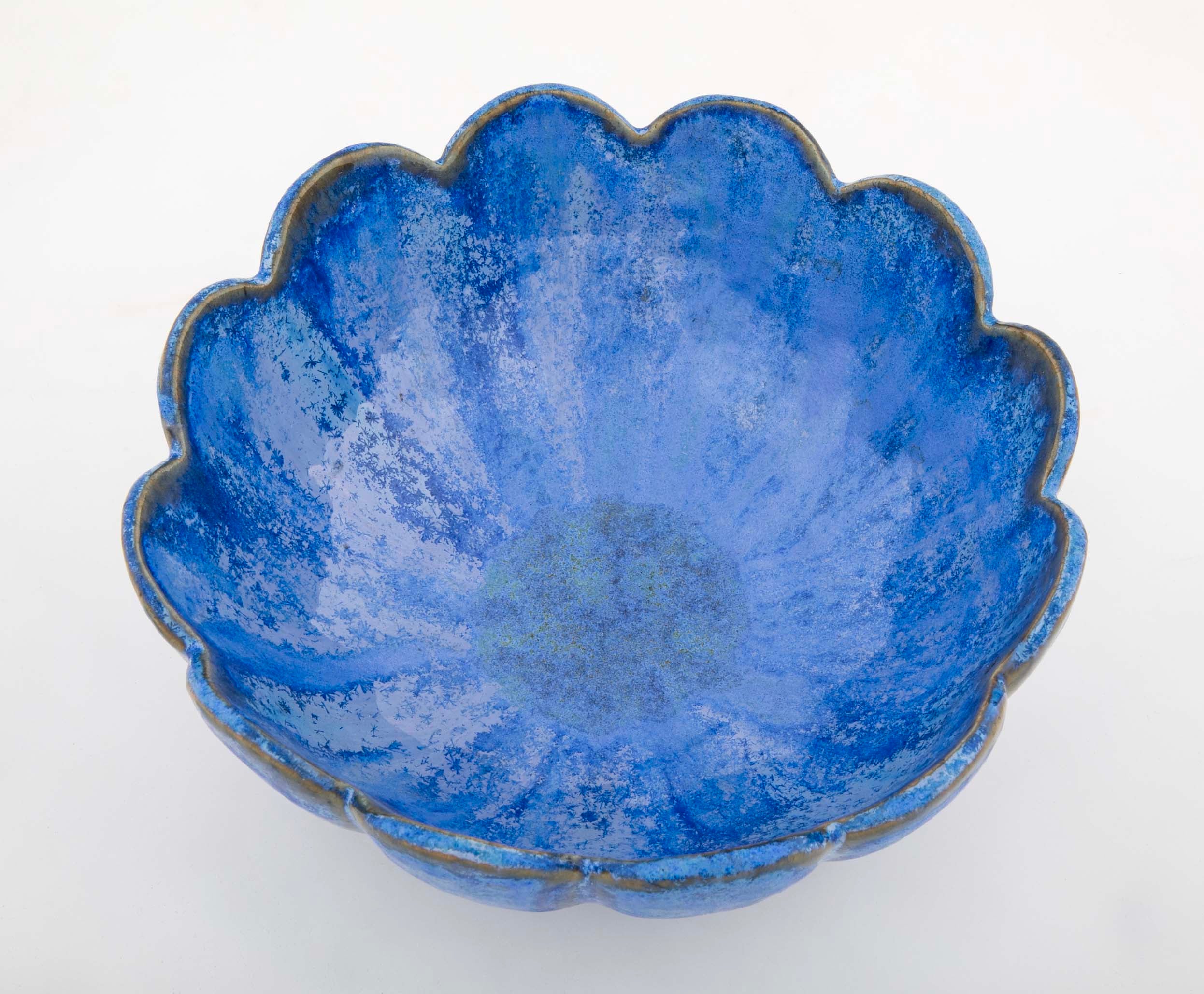 2 Handled Fulper Pottery Vase With Crystalline Blue Glaze