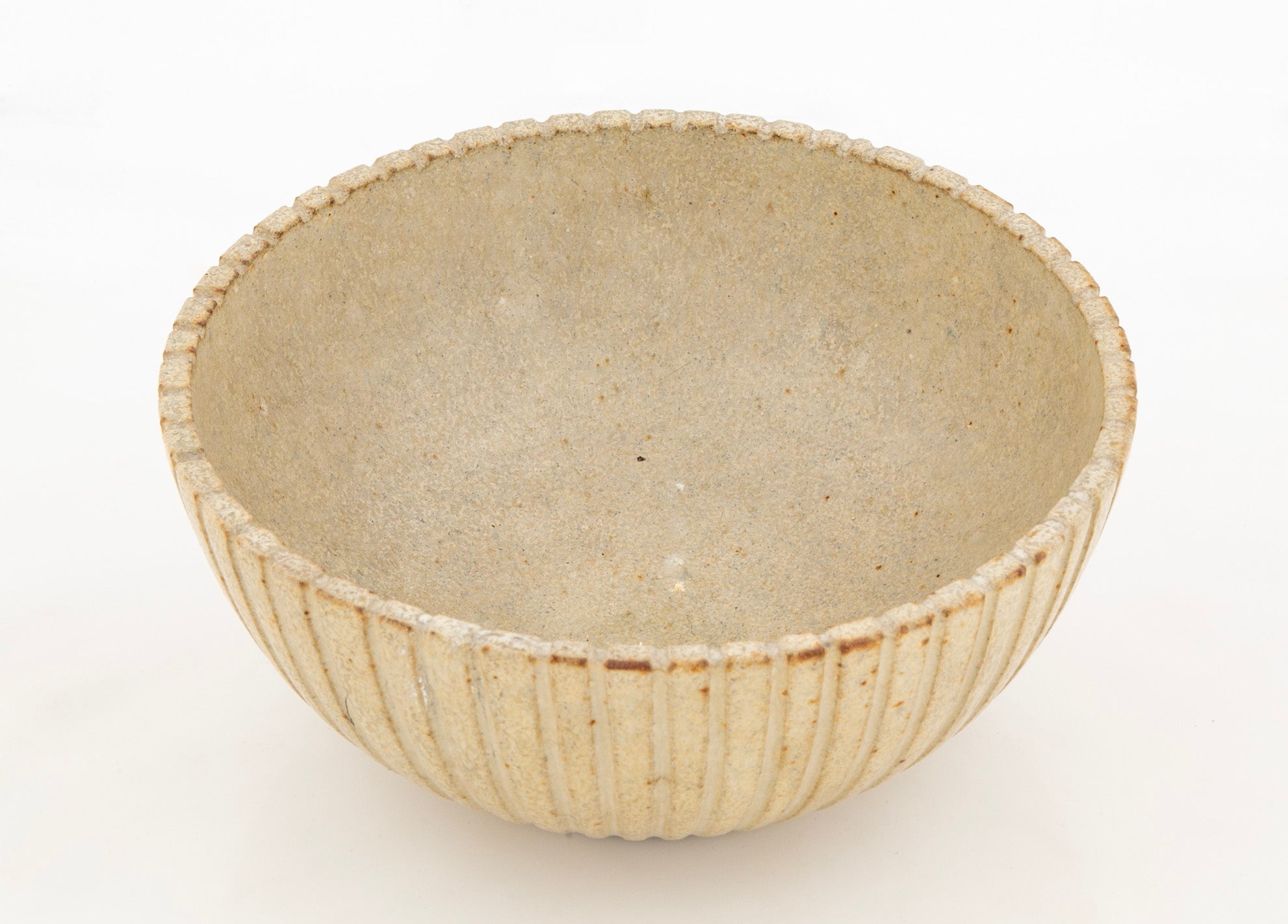 Arne Bang Cream Colored Round Stoneware Bowl