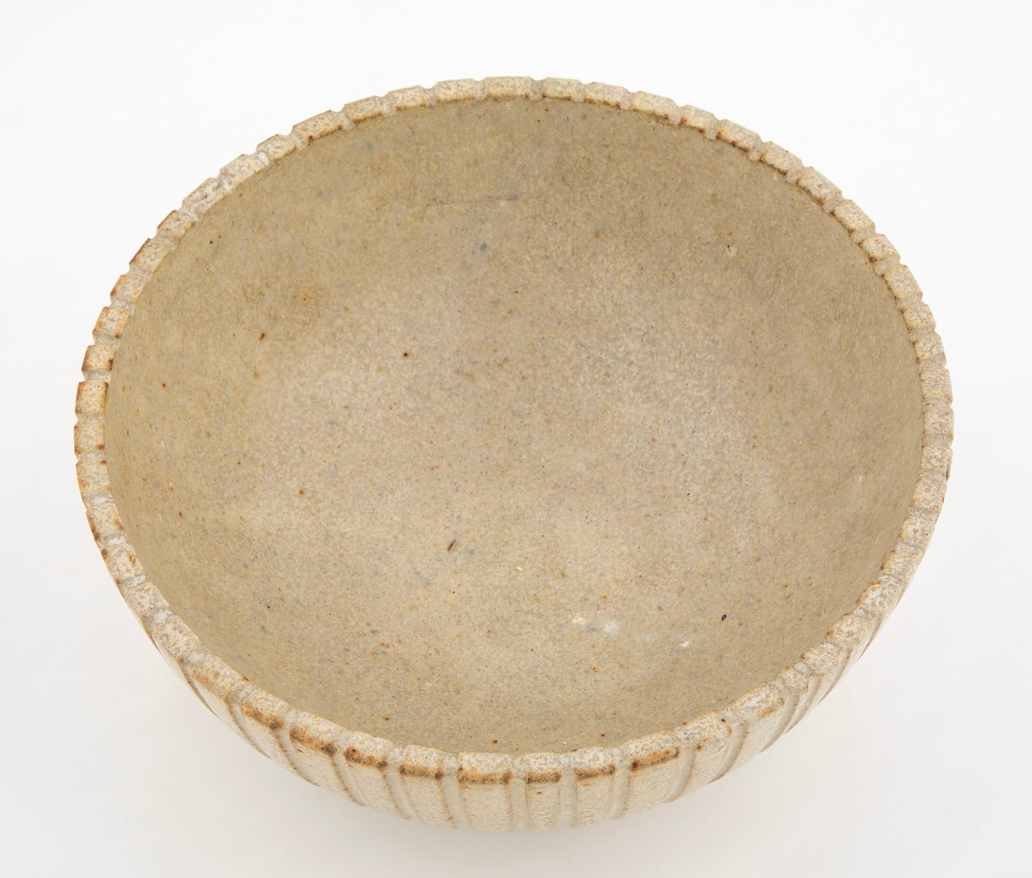 Arne Bang Cream Colored Round Stoneware Bowl