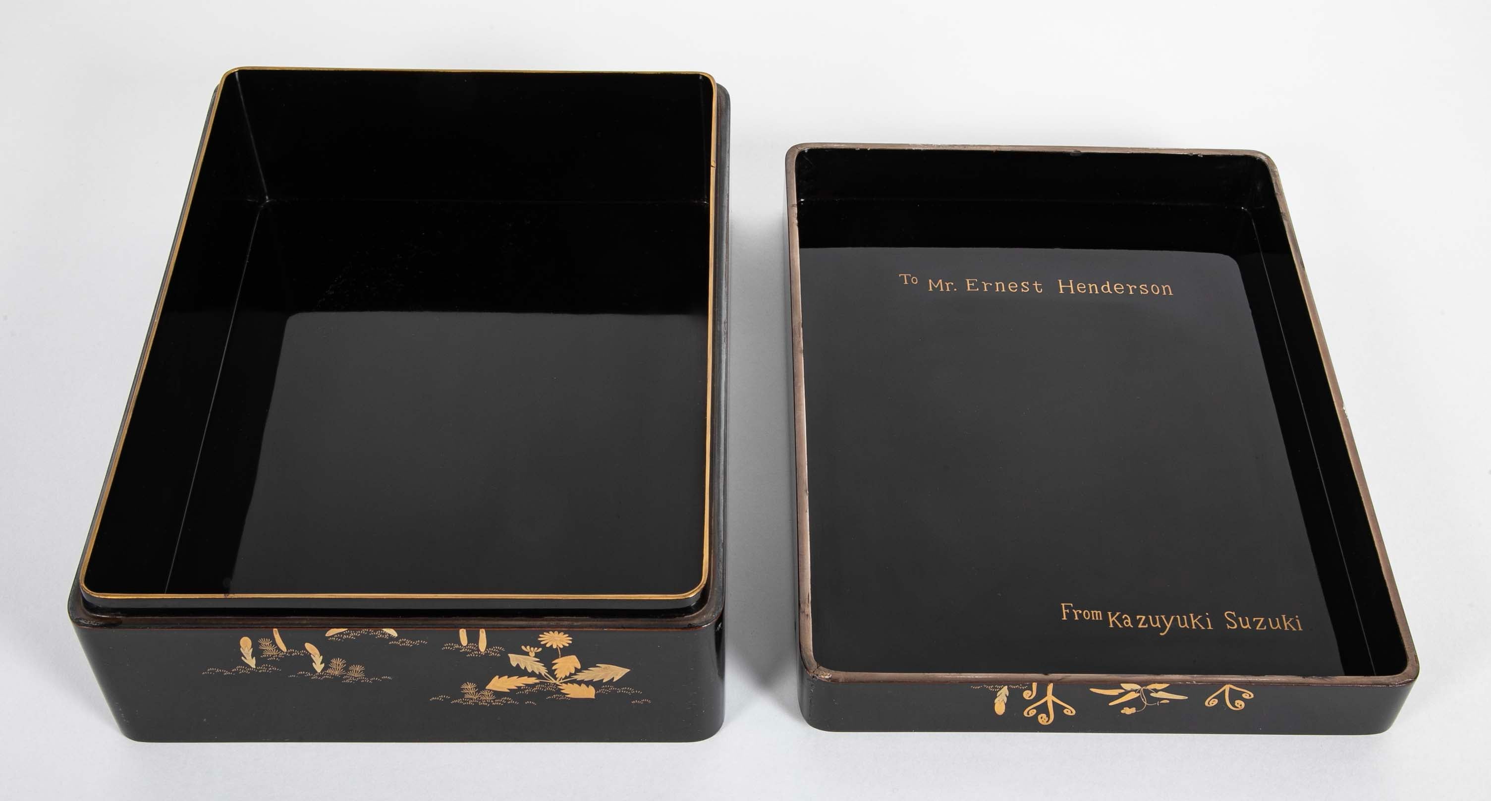Black Lacquer Suzuribako Box From Zohiko Lacquerware Shop Kyoto, Japan