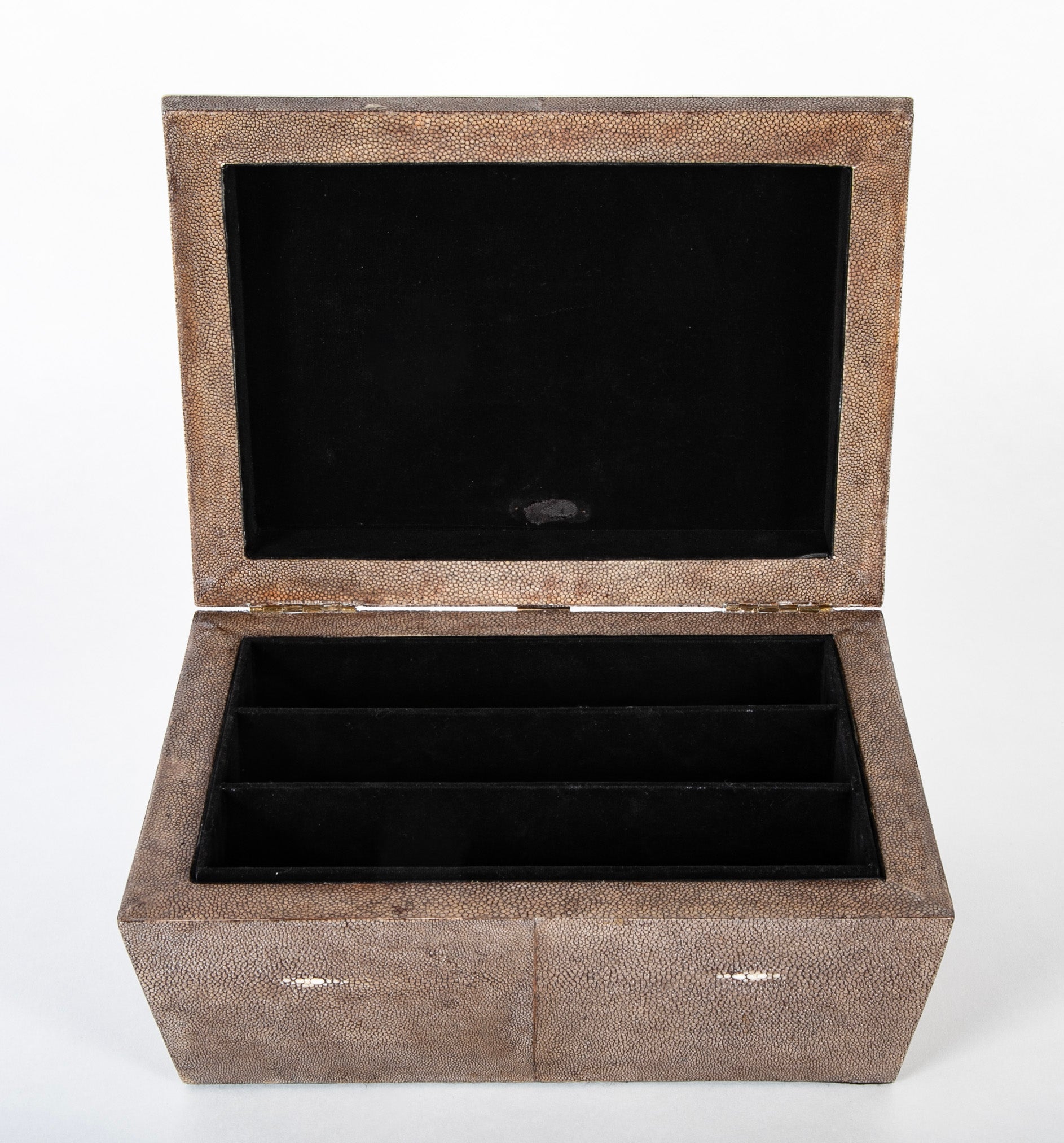R & Y Augousti Shagreen Jewelry Box