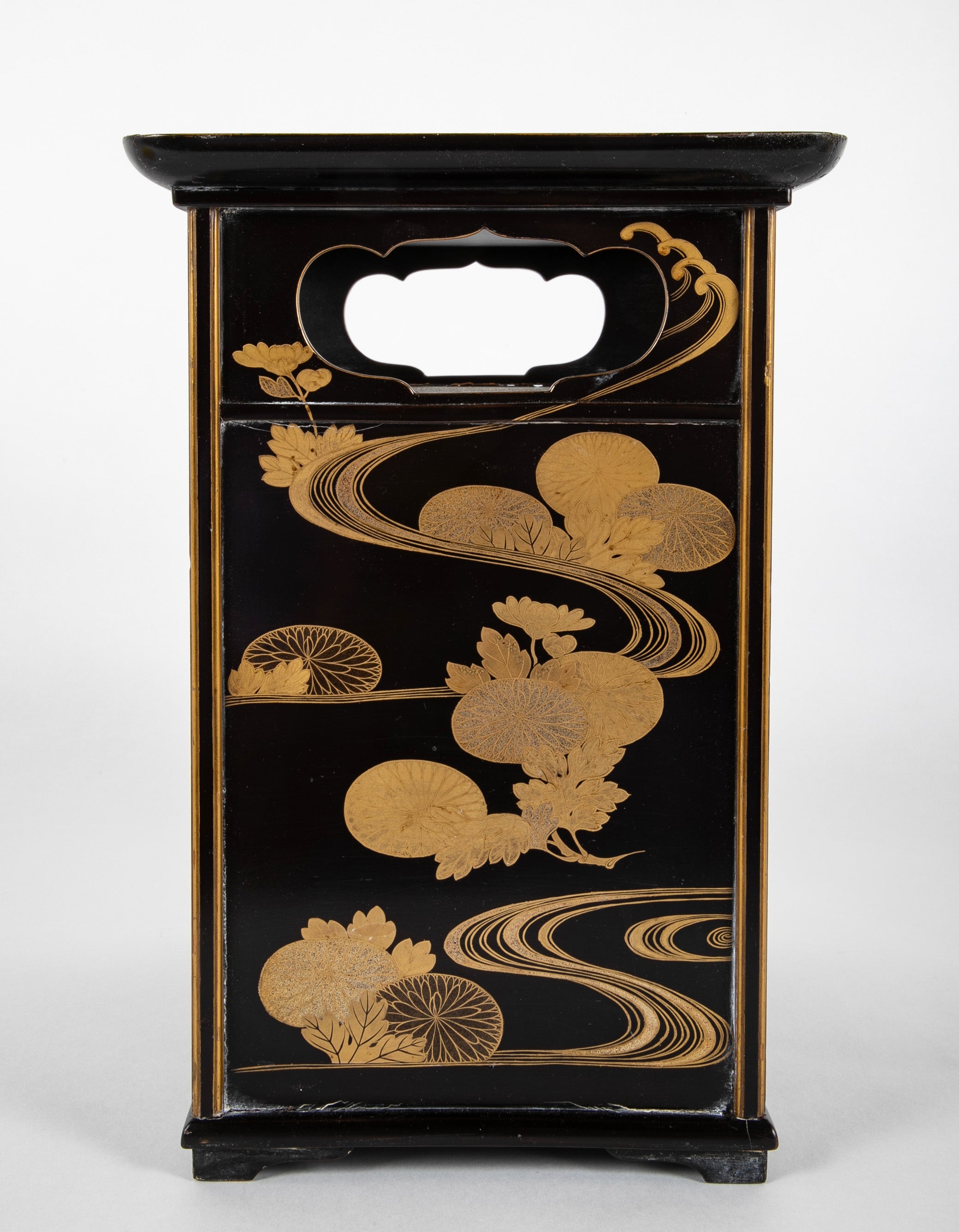 Black & Gilt Lacquer Japanese Tea Chest from the Jayne Wrightsman Collection