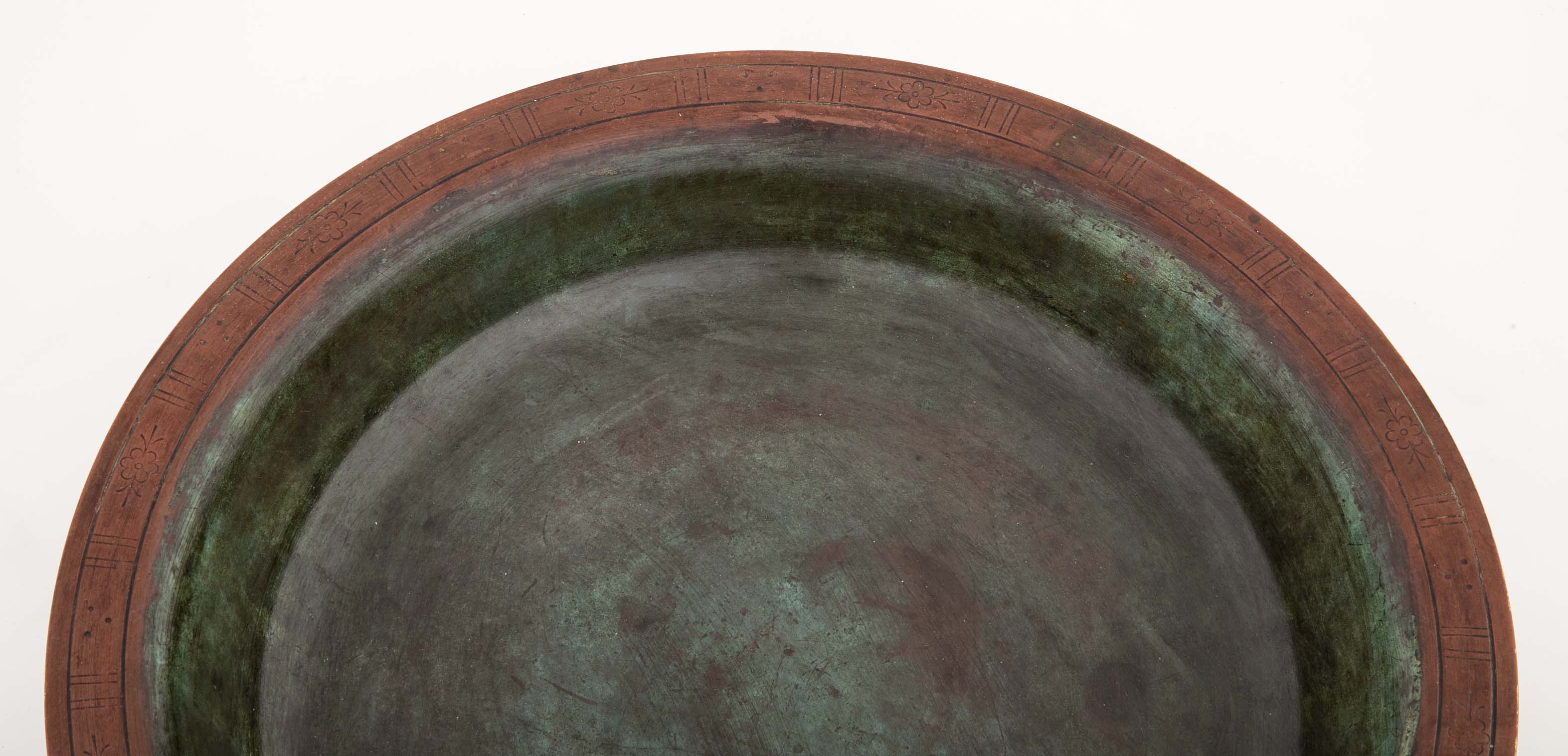 A Just Andersen Patinated Bronze Bowl