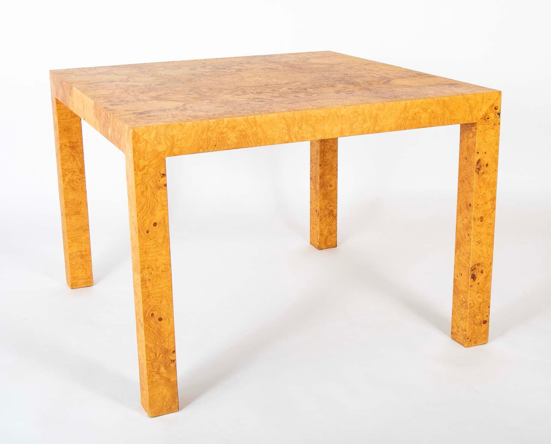 Milo Baughman for Thayer Coggin Maple Burl Veneer Dining Table