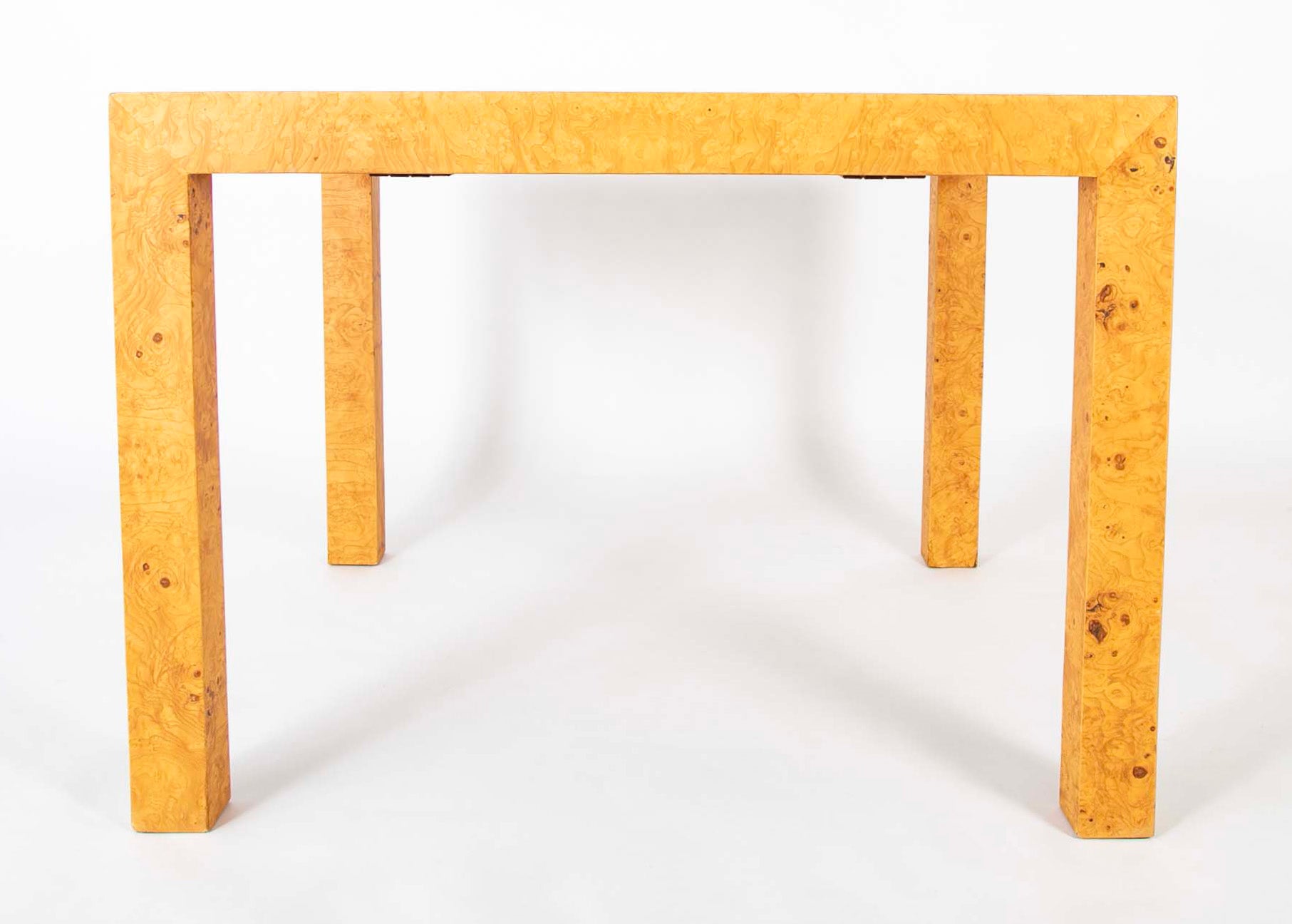 Milo Baughman for Thayer Coggin Maple Burl Veneer Dining Table