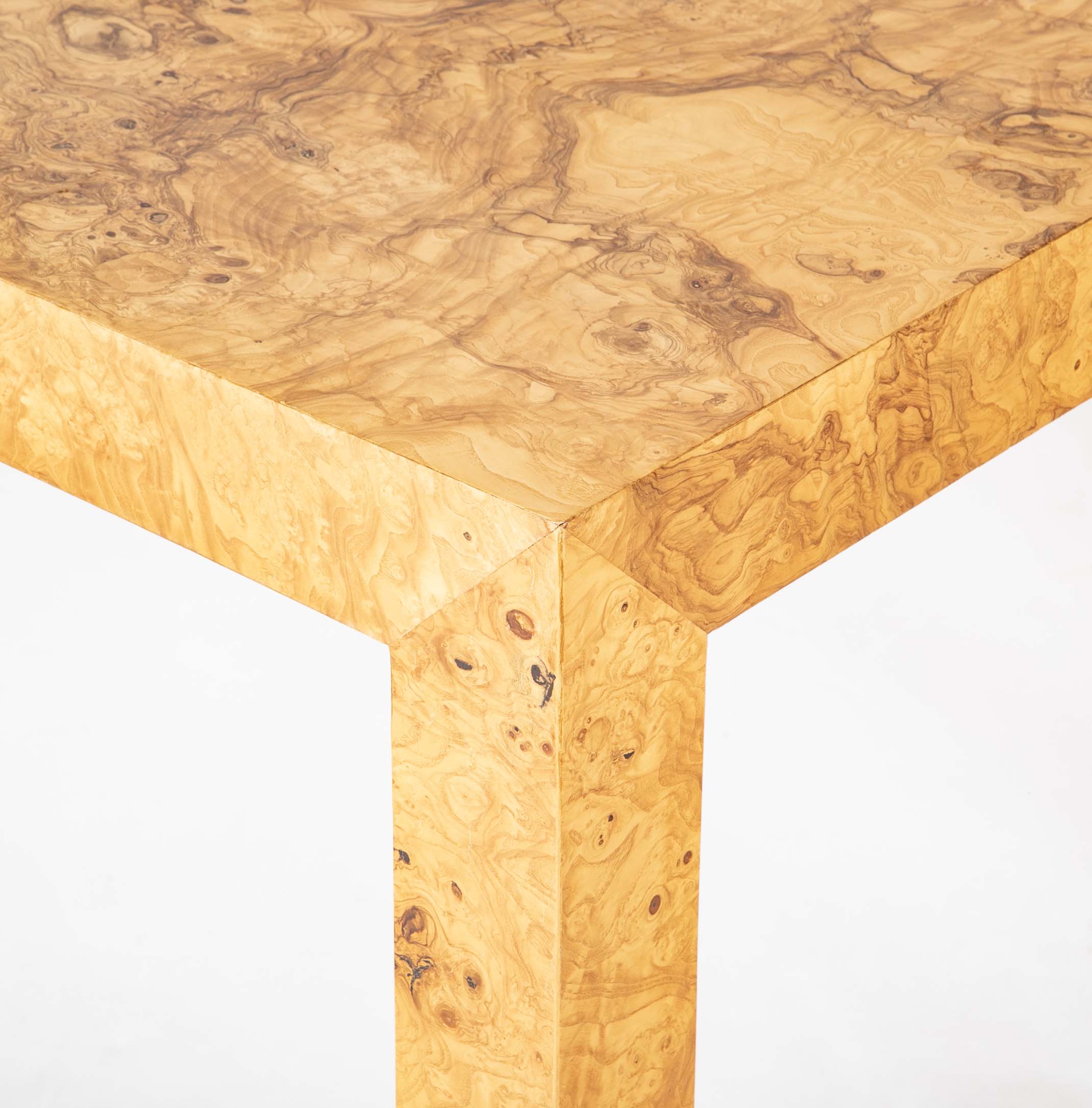 Milo Baughman for Thayer Coggin Maple Burl Veneer Dining Table