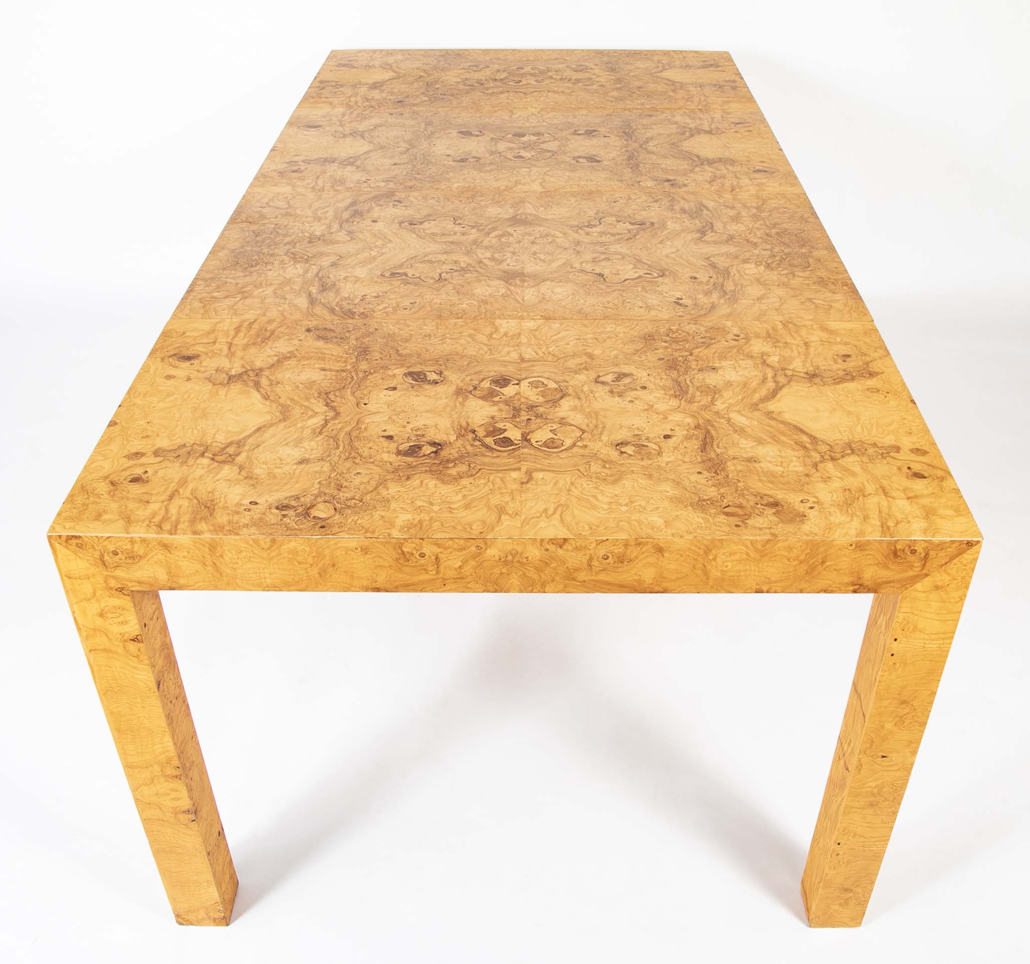 Milo Baughman for Thayer Coggin Maple Burl Veneer Dining Table