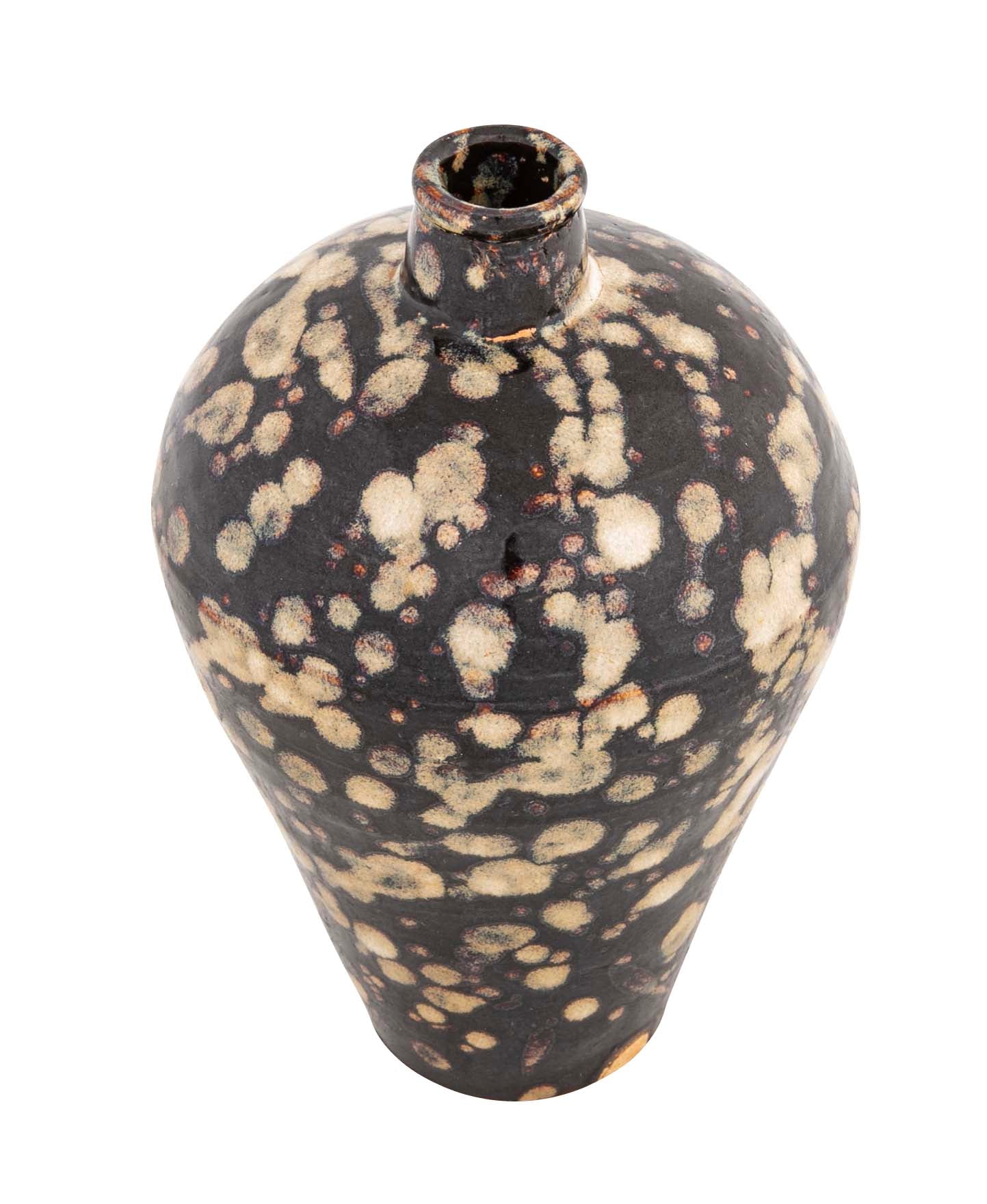Jizhou Tortoiseshell Glazed Meiping Form Vase