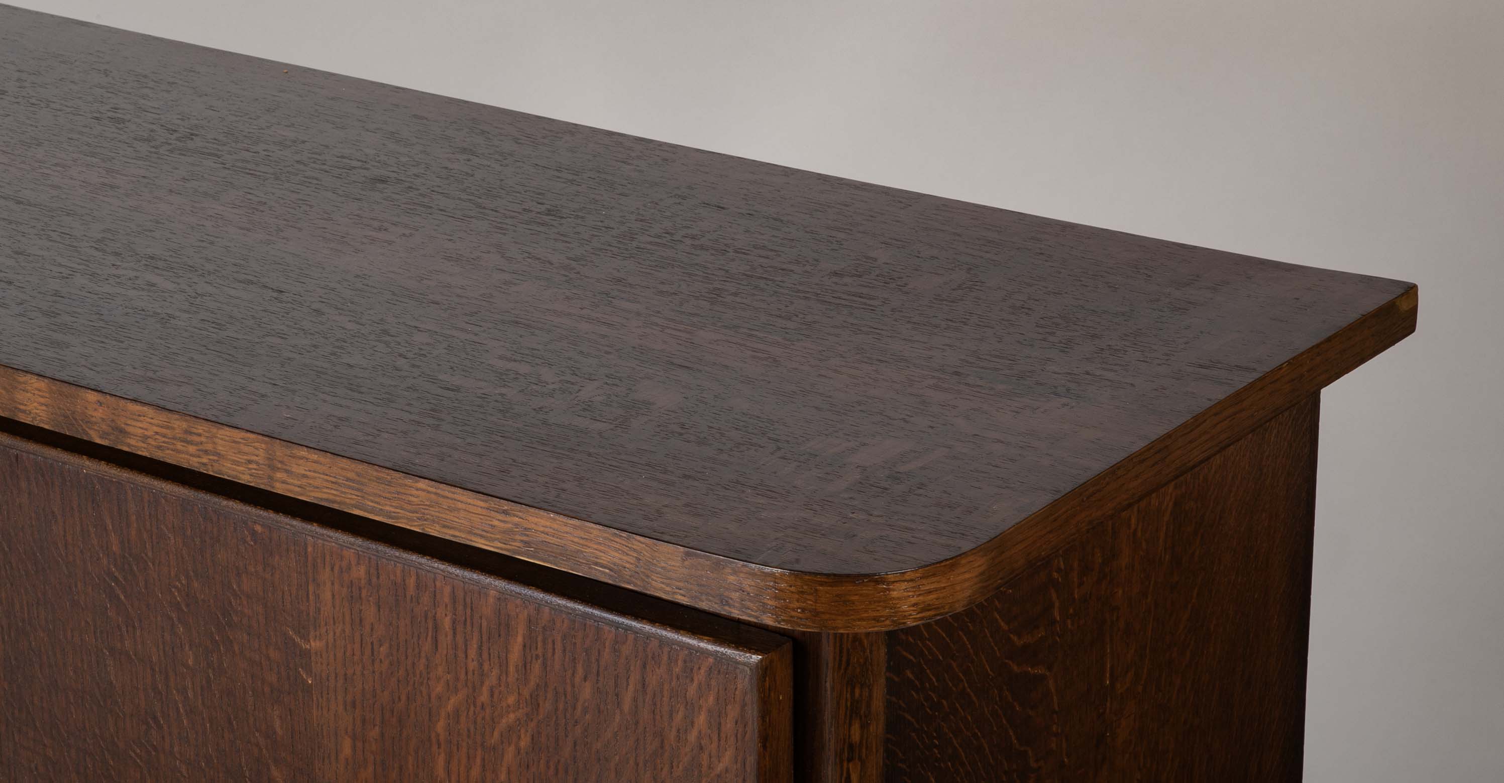 An Oak and Aluminum Cabinet by Rene Gabriel